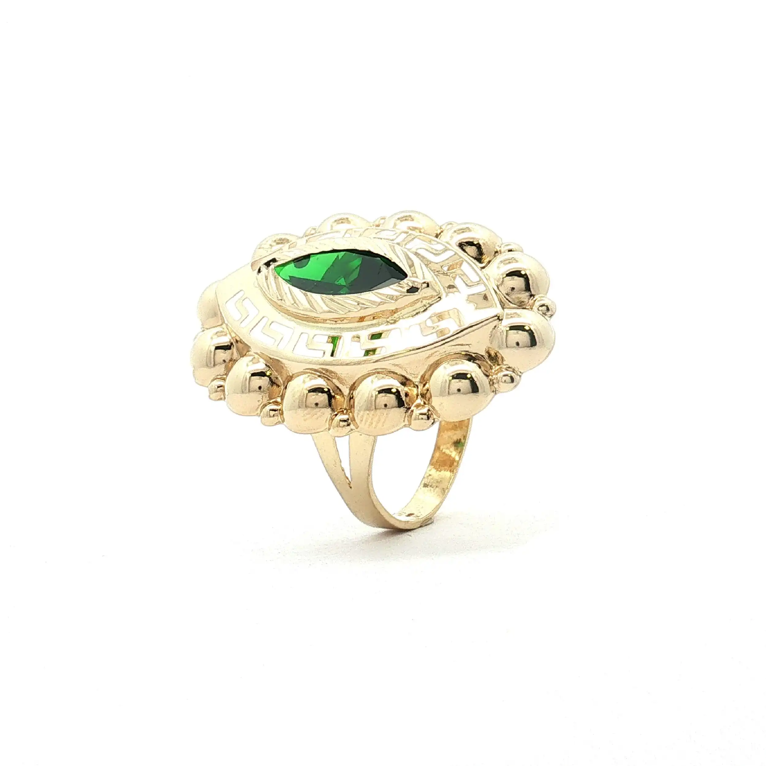 Ring Gelbgold mit grünem Stein Ring Gelbgold mit grünem Stein