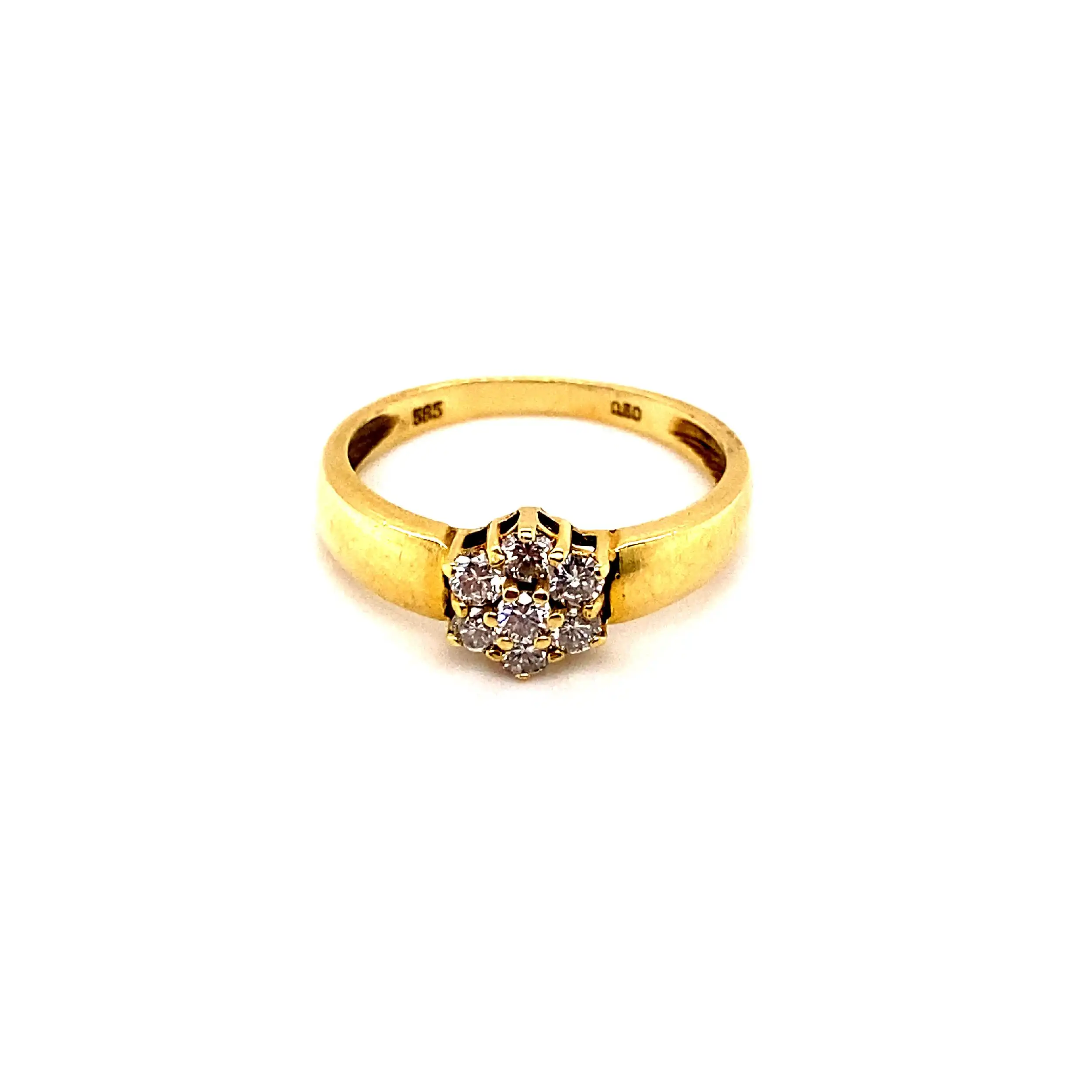 Ring Gelbgold mit Brillanten, graviert mit 0,50ct Ring Gelbgold mit Brillanten, graviert mit 0,50ct