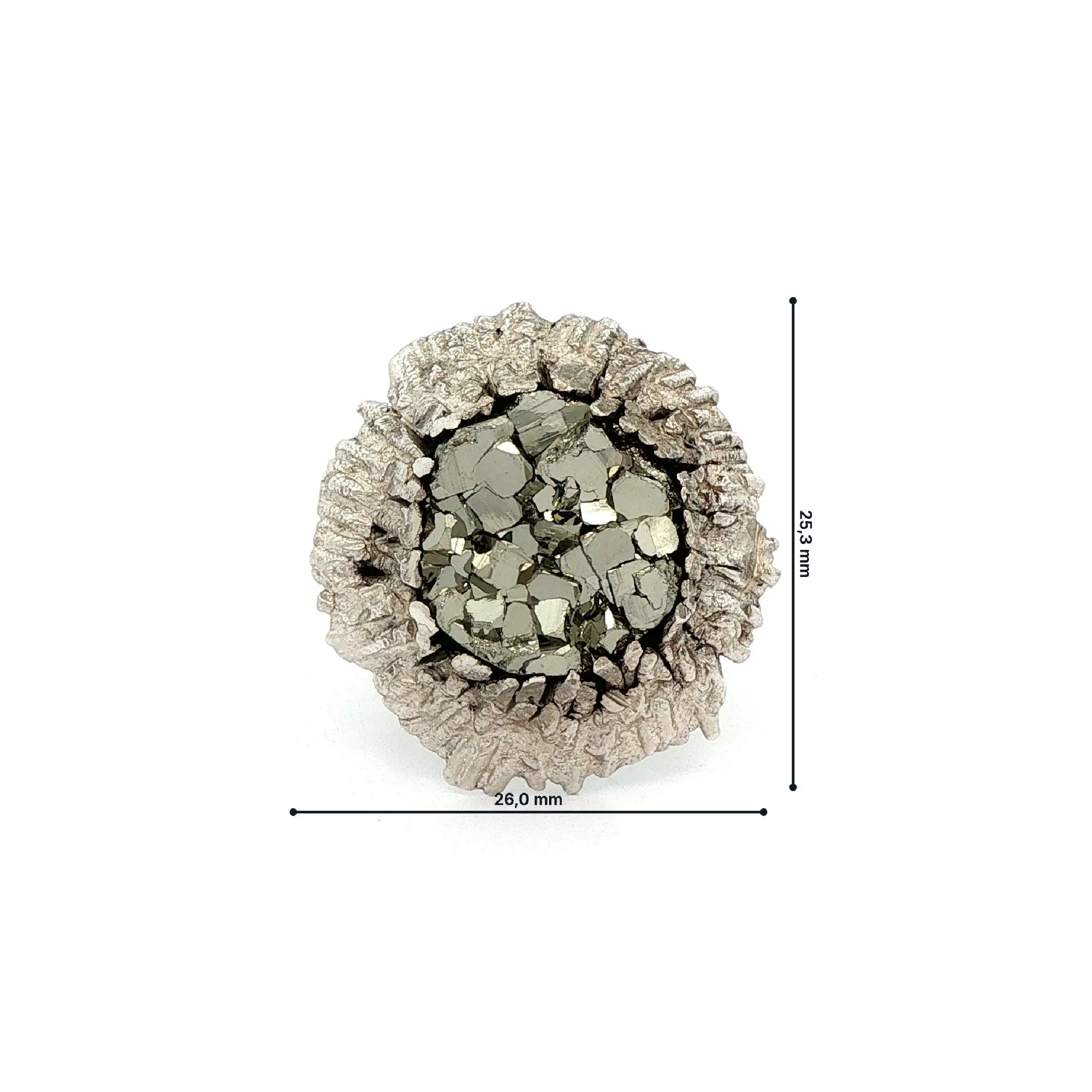 Ring Silber mit Pyrit