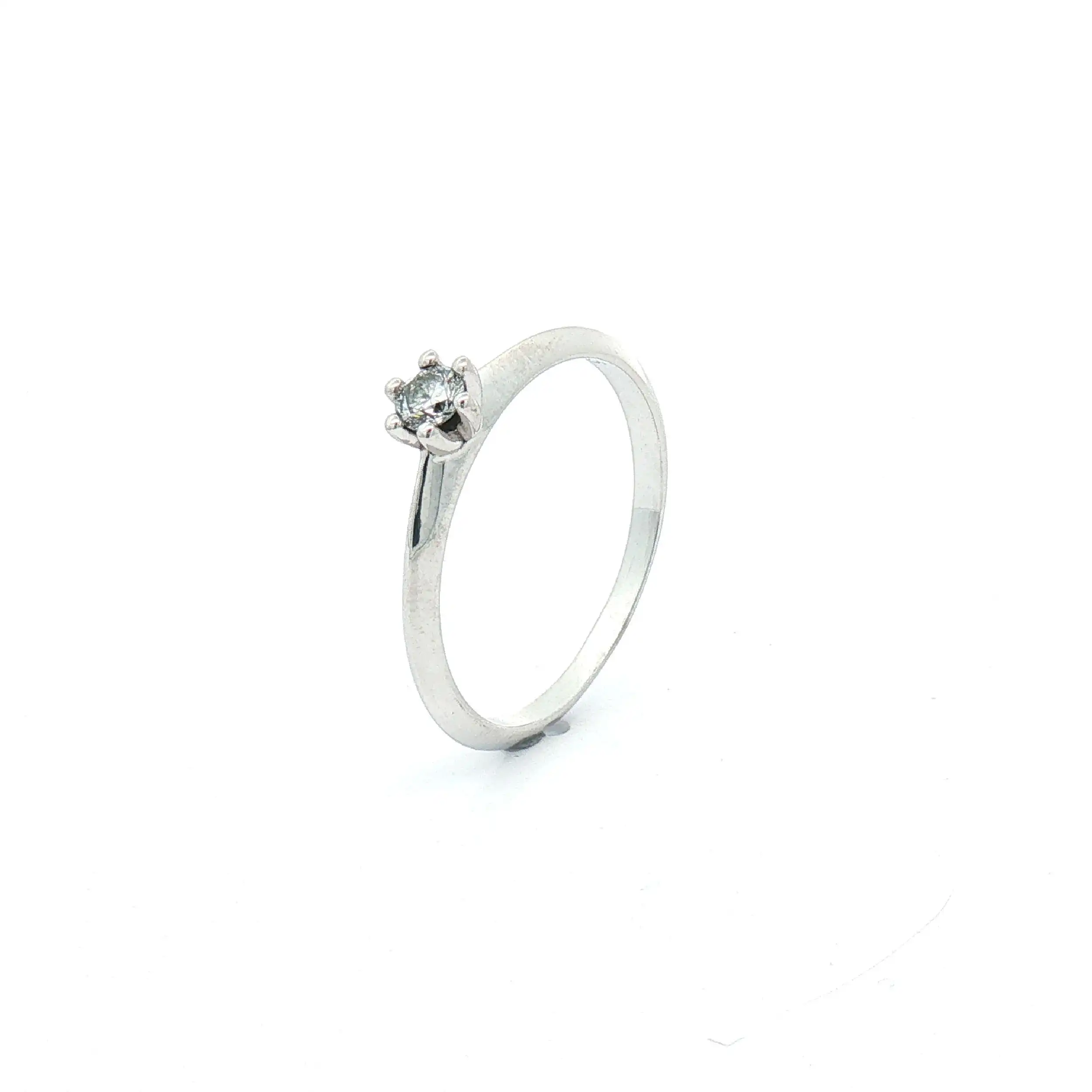 Ring Weißgold mit Brillant Ring Weißgold mit Brillant