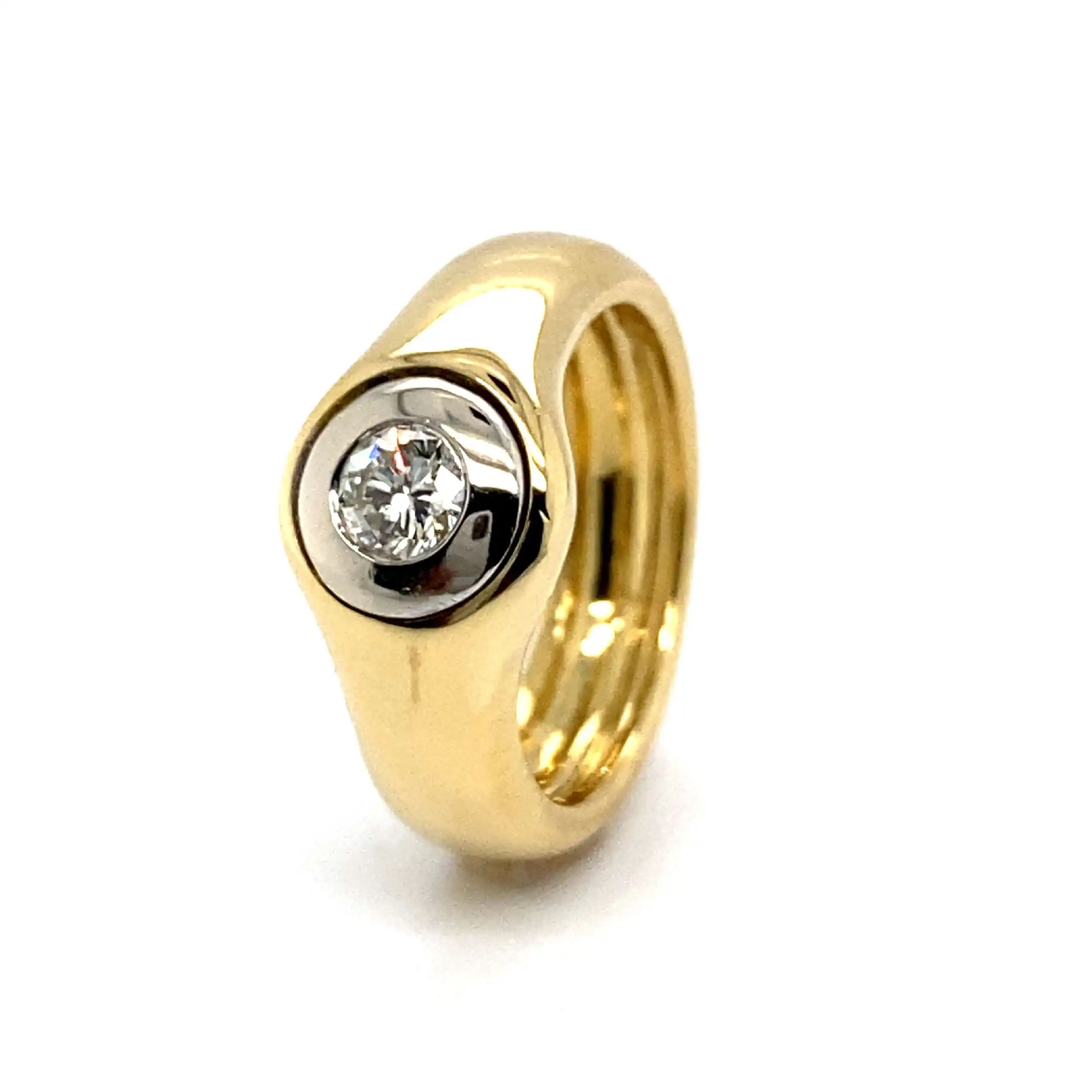 Ring Bicolor mit Brillant Ring Bicolor mit Brillant