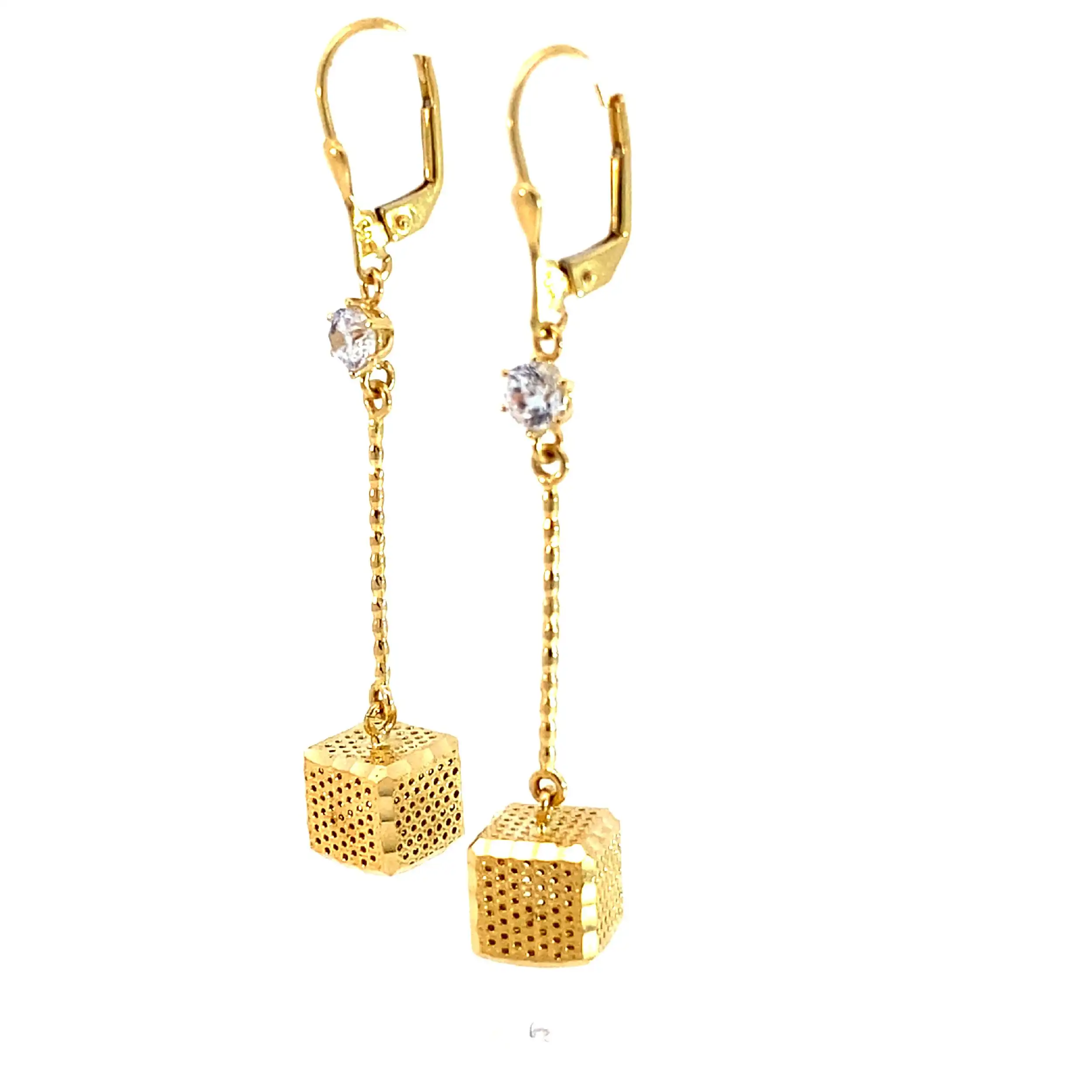 Ohrhänger Gelbgold mit Zirkonia