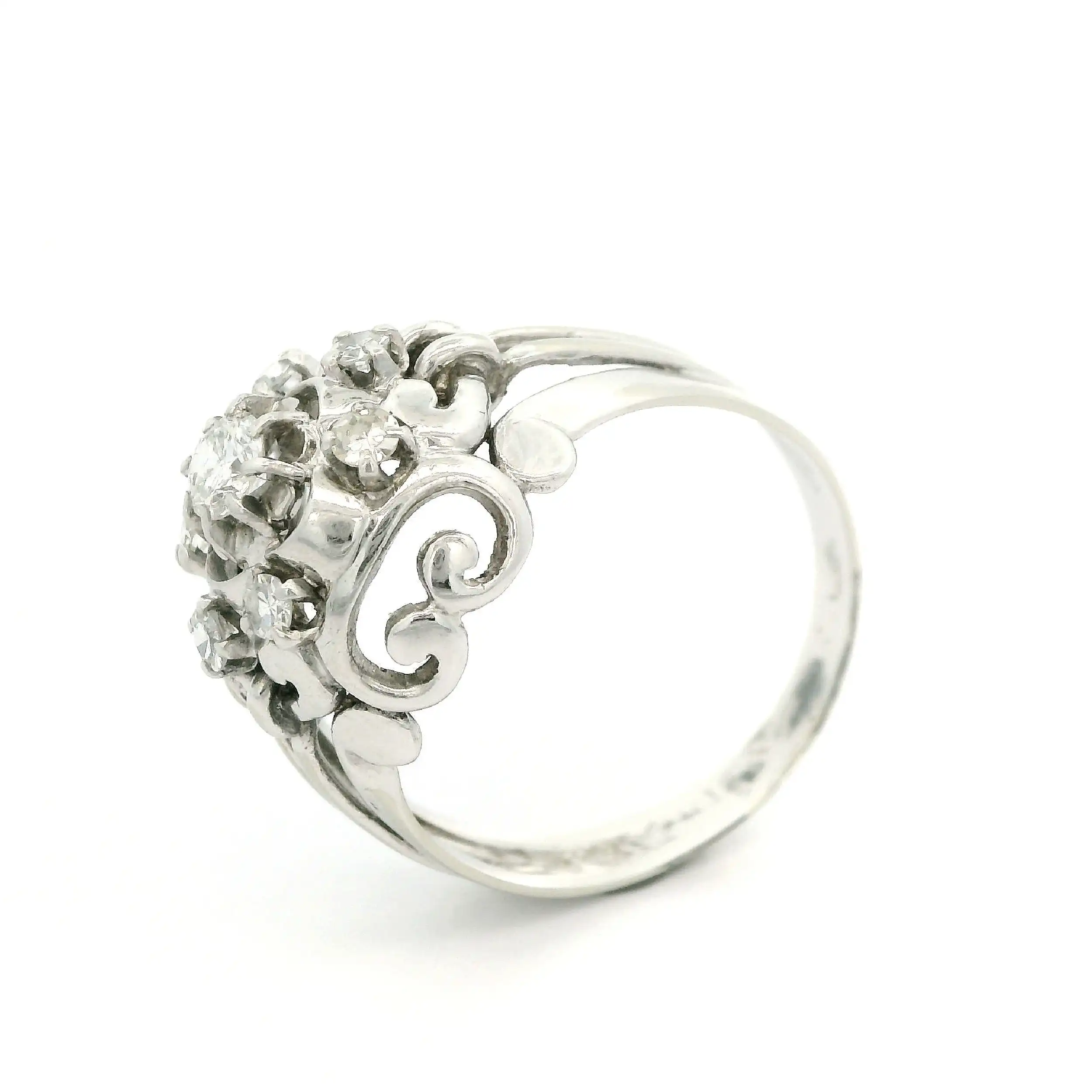 Ring Weißgold mit Brillant und Diamanten Ring Weißgold mit Brillant und Diamanten
