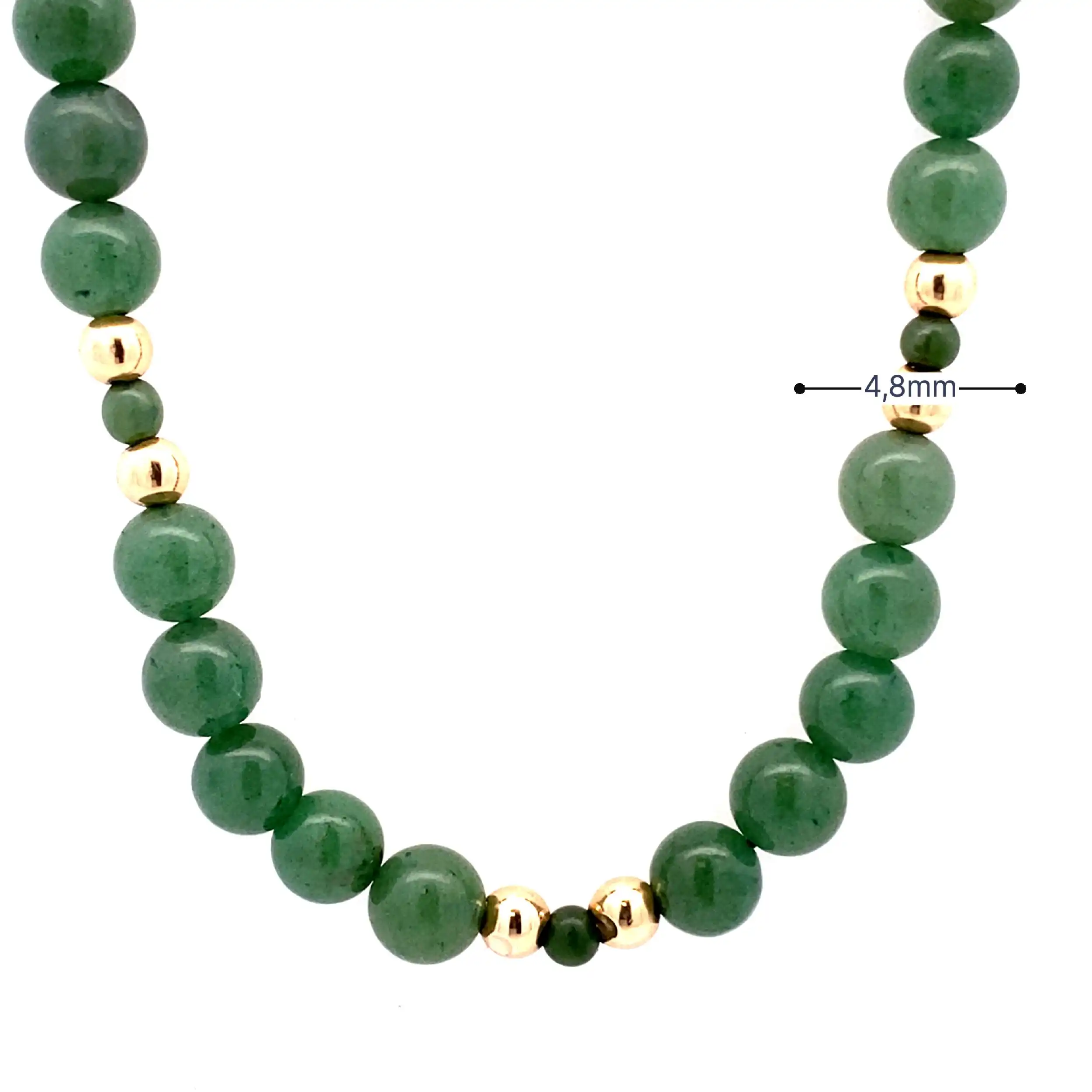 Perlenkette Gelbgold Kugeln Perlenkette Gelbgold Kugeln