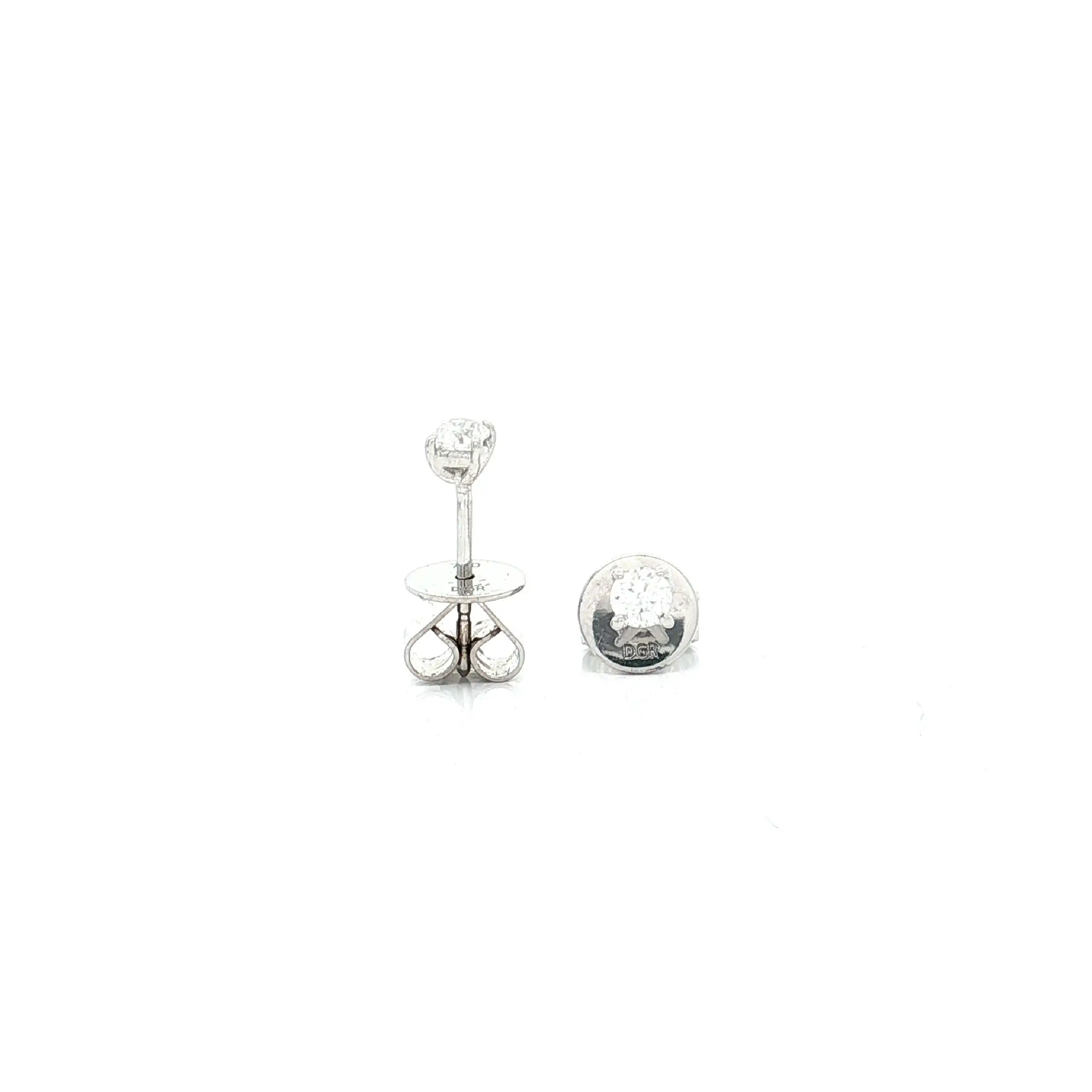 Solitärohrstecker Weißgold mit Brillant Solitär Solitärohrstecker Weißgold mit Brillant Solitär
