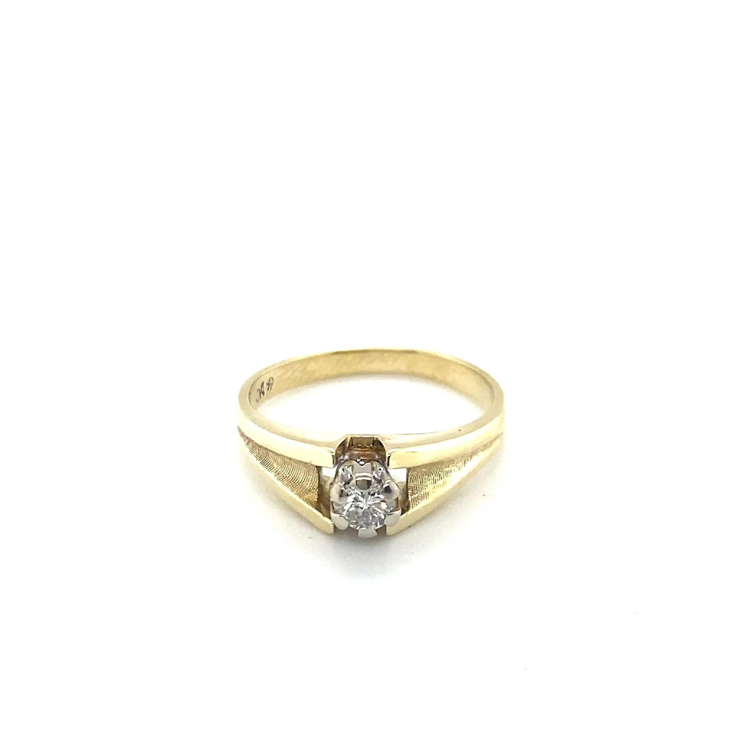 Ring Bicolor mit Brillant Ring Bicolor mit Brillant