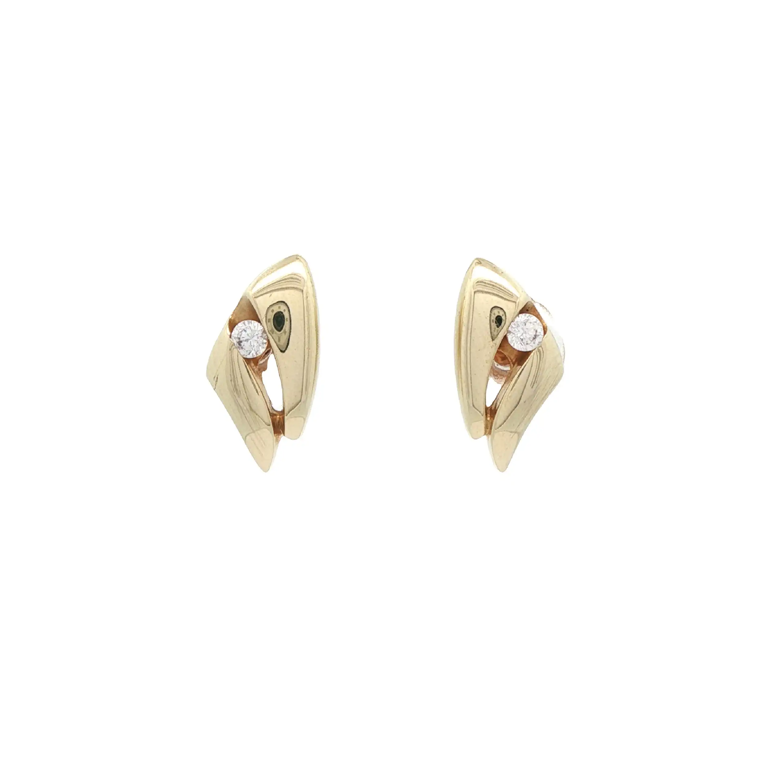 Ohrstecker Gelbgold mit Zirkonia Ohrstecker Gelbgold mit Zirkonia