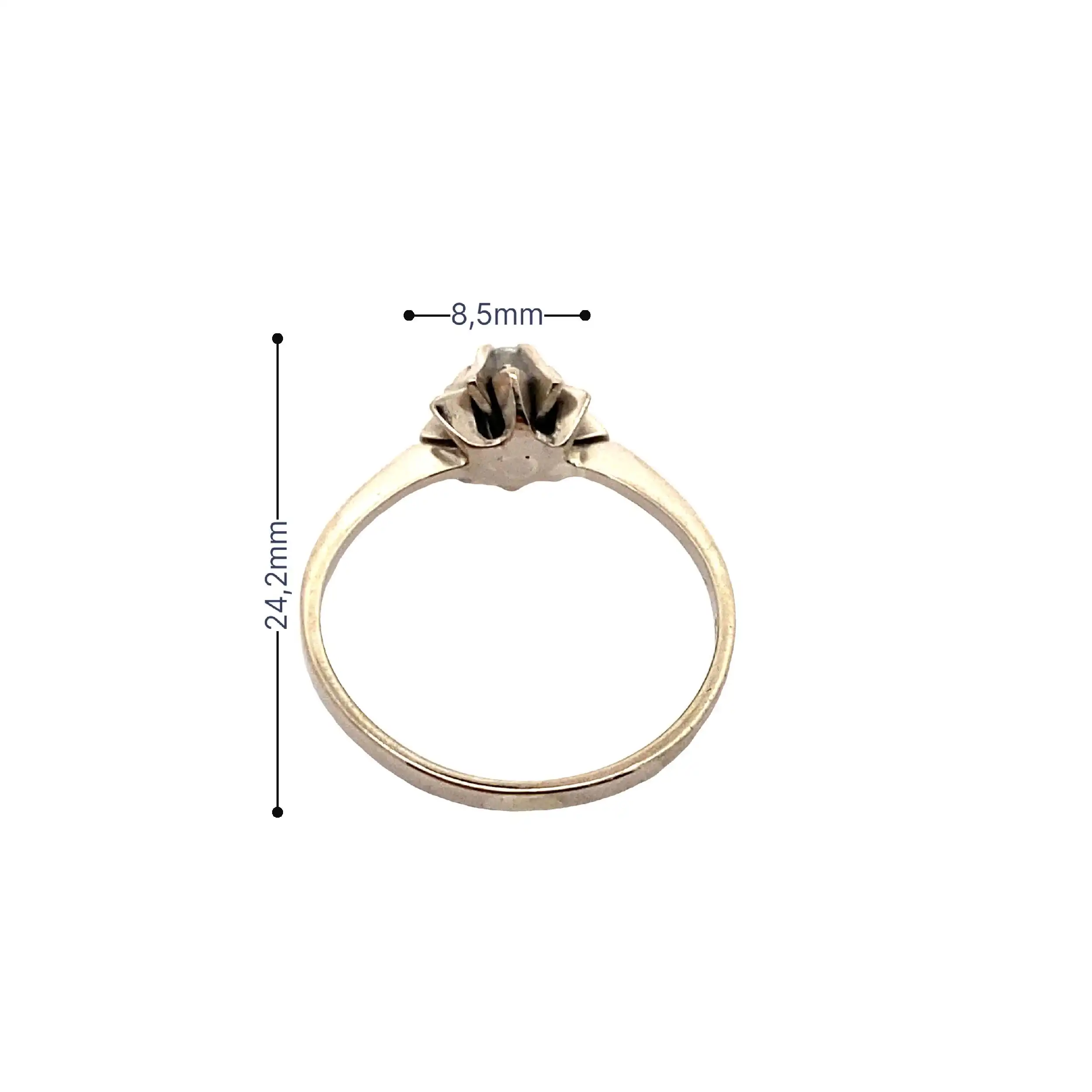 Ring Weißgold mit Brillant Ring Weißgold mit Brillant