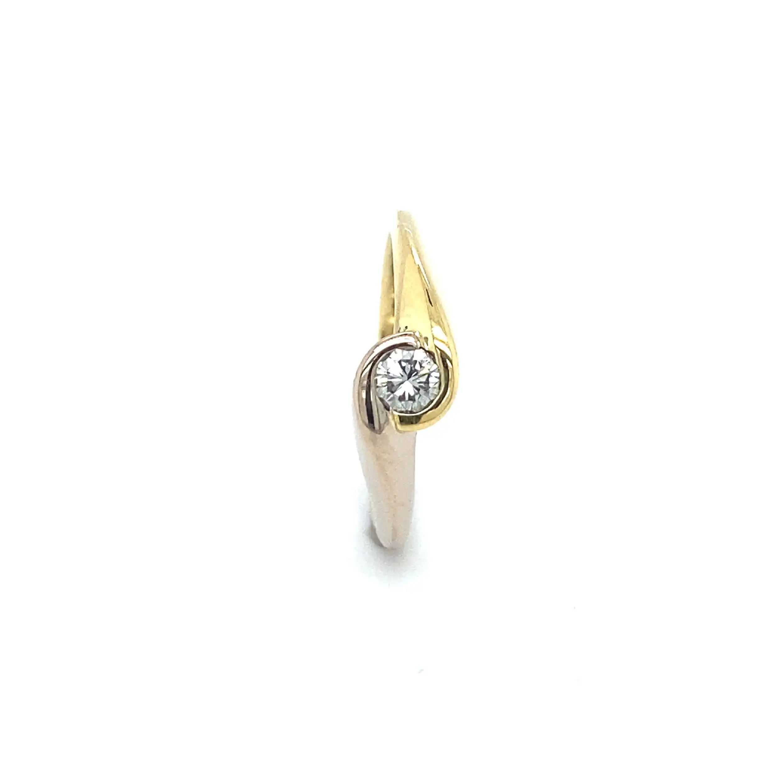 Ring Bicolor mit Brillant Ring Bicolor mit Brillant