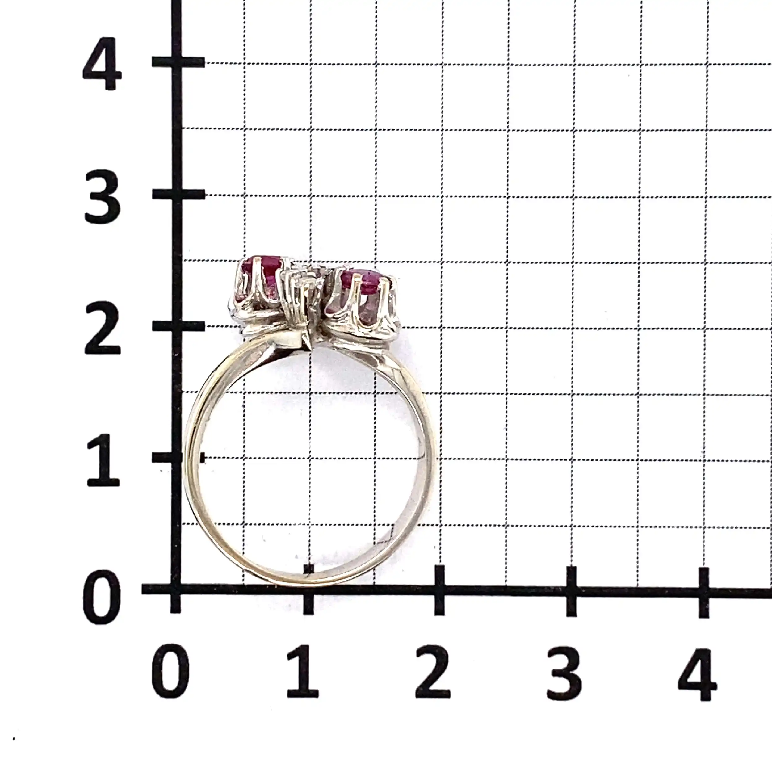 Ring Weißgold mit Rubinen & Diamanten Ring Weißgold mit Rubinen & Diamanten