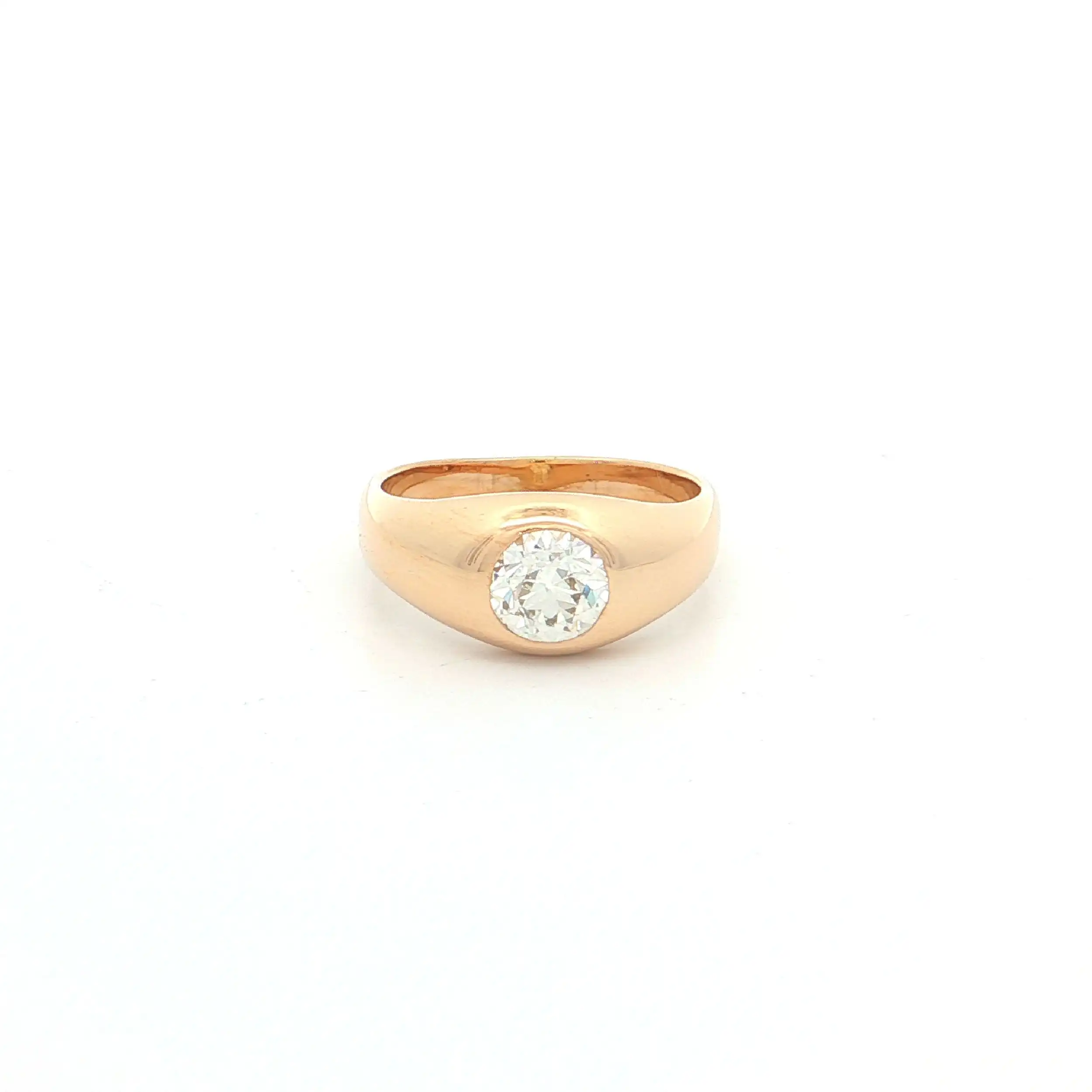 Ring Gelbgold mit Altschliffdiamant