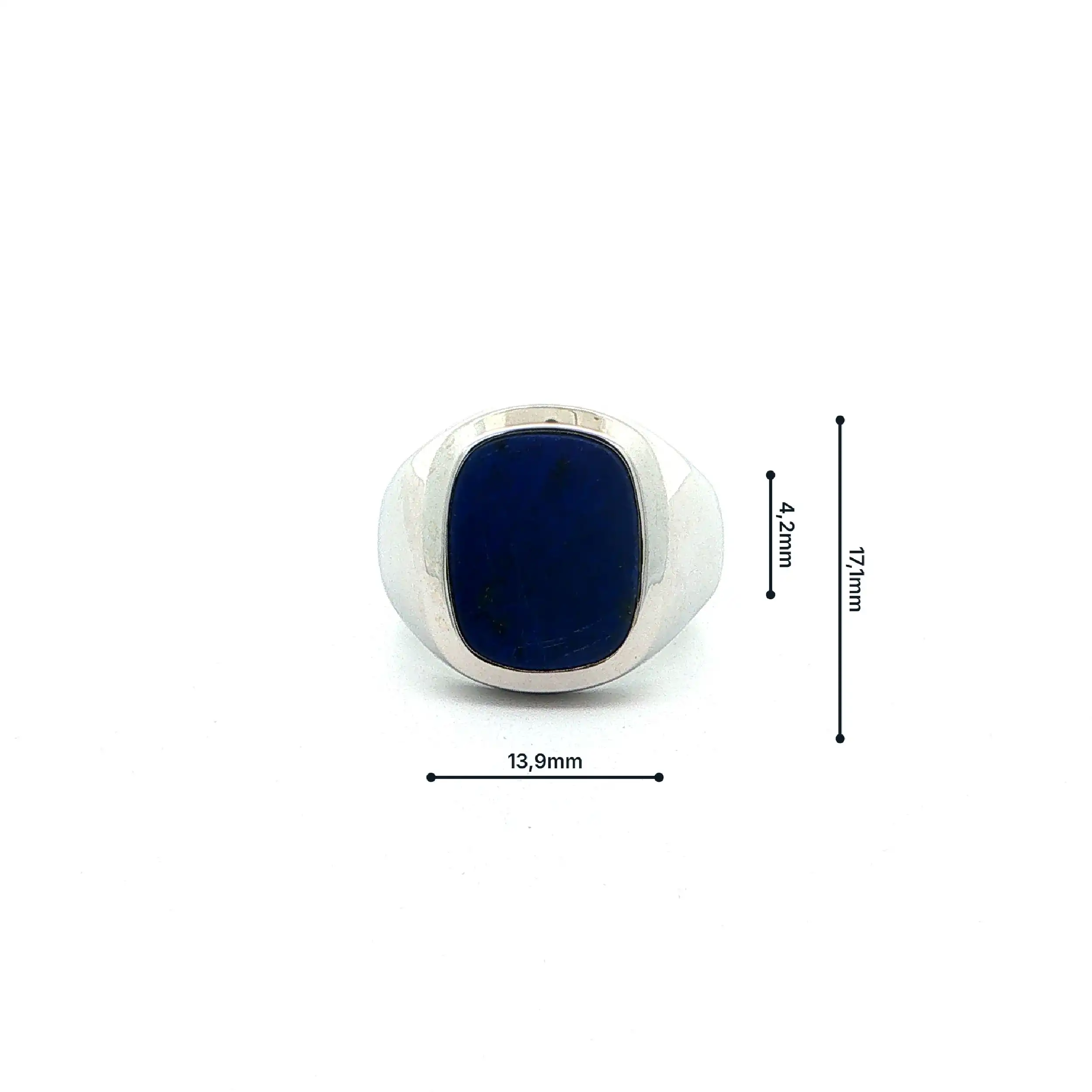 Ring Weißgold mit Lapislazuli