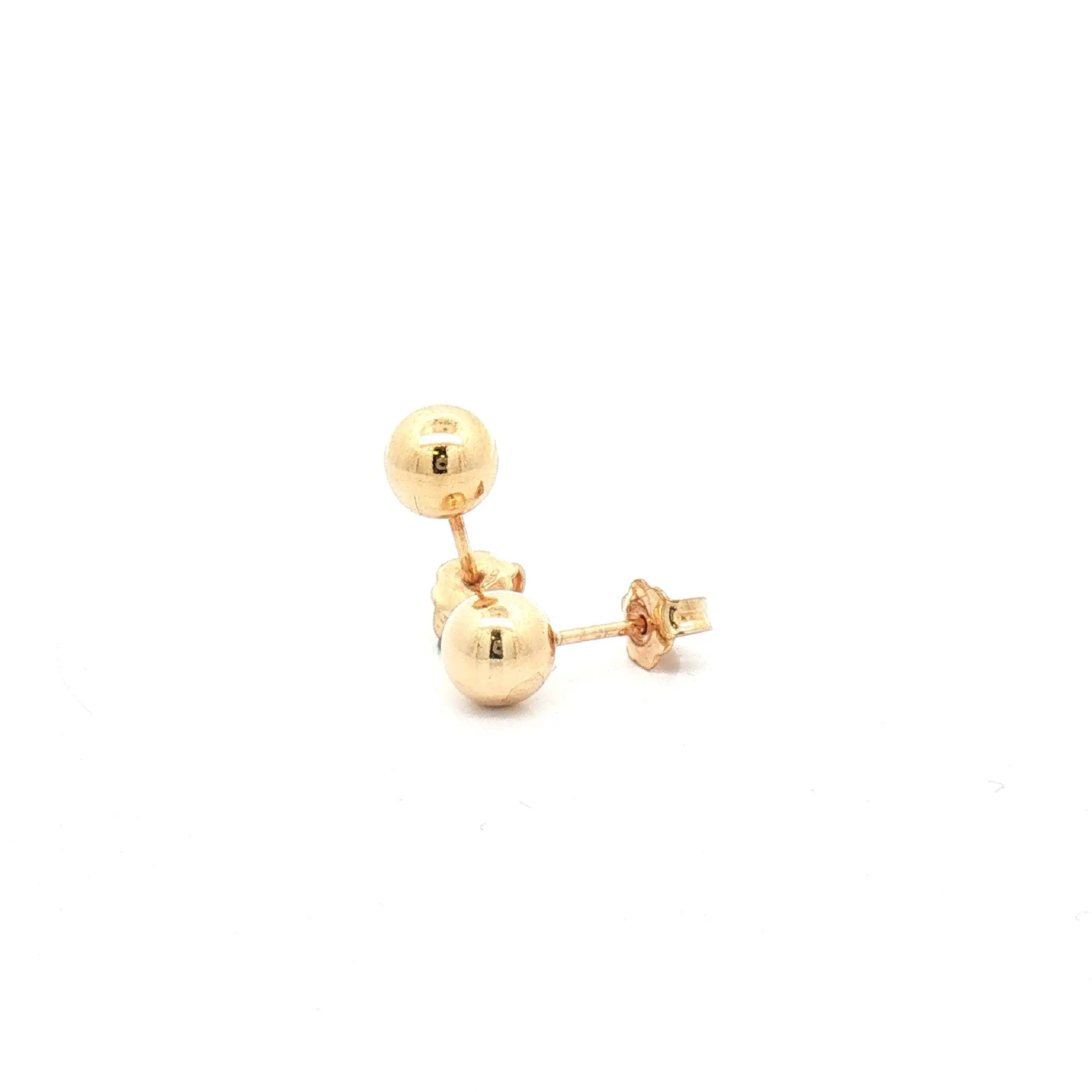 Kugelohrstecker Gelbgold