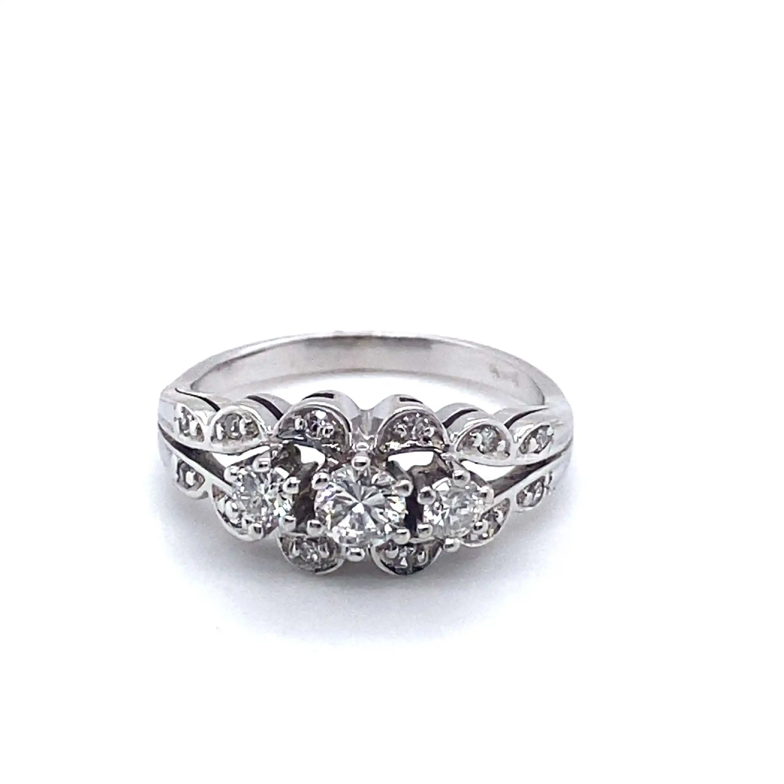 Ring Weißgold mit Diamanten und Brillanten Ring Weißgold mit Diamanten und Brillanten