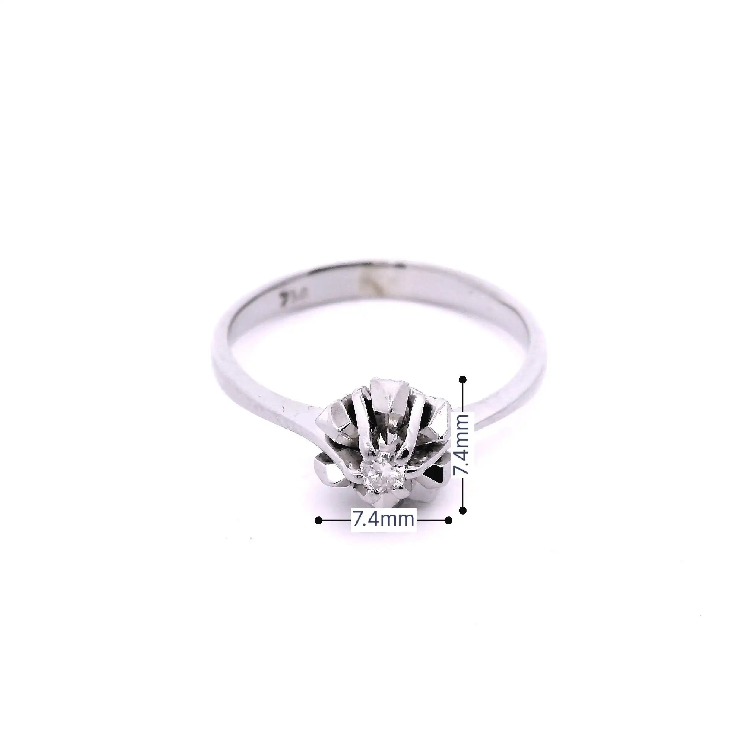 Ring Weißgold mit Brillant Solitär
