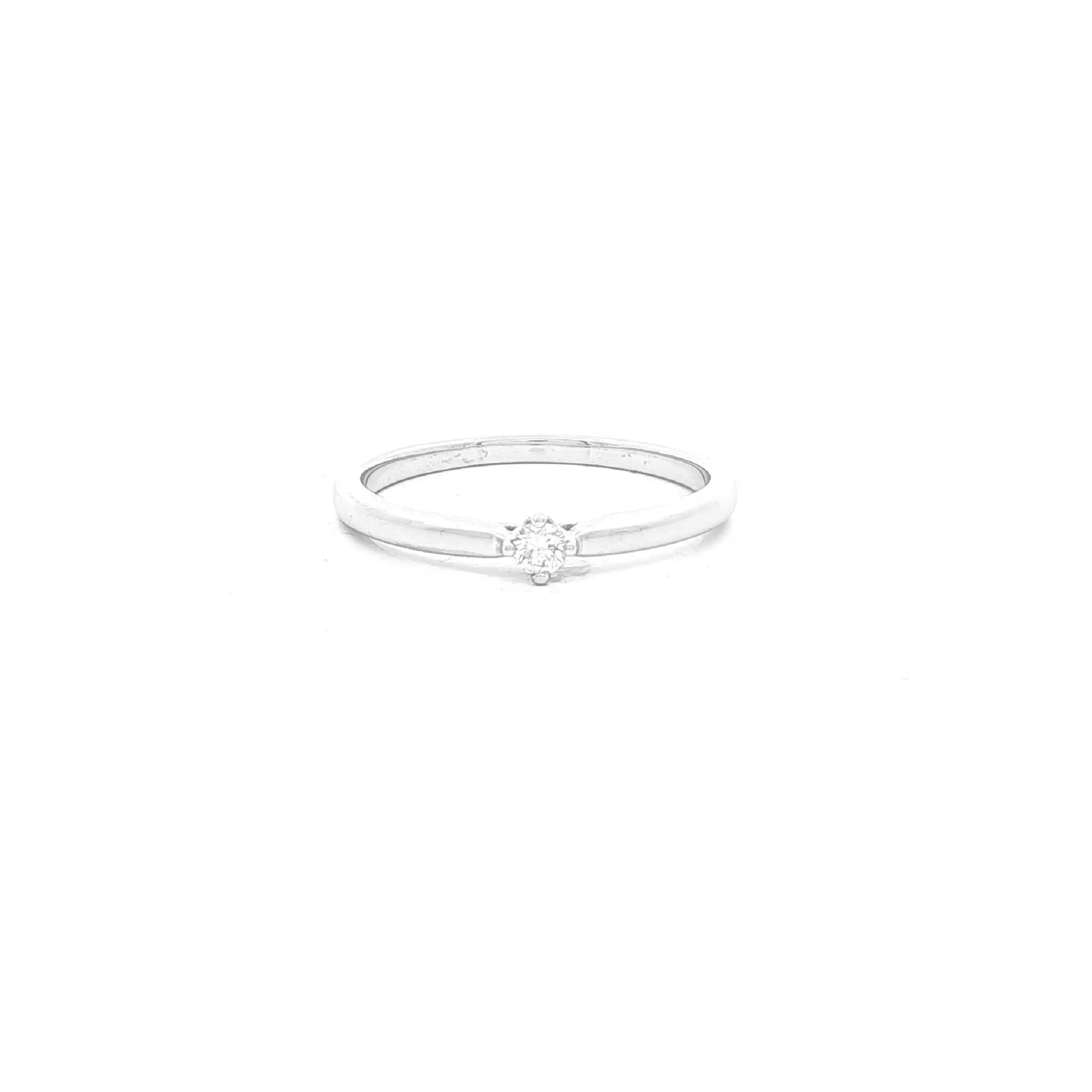Solitärring Weißgold mit Brillant Solitär
