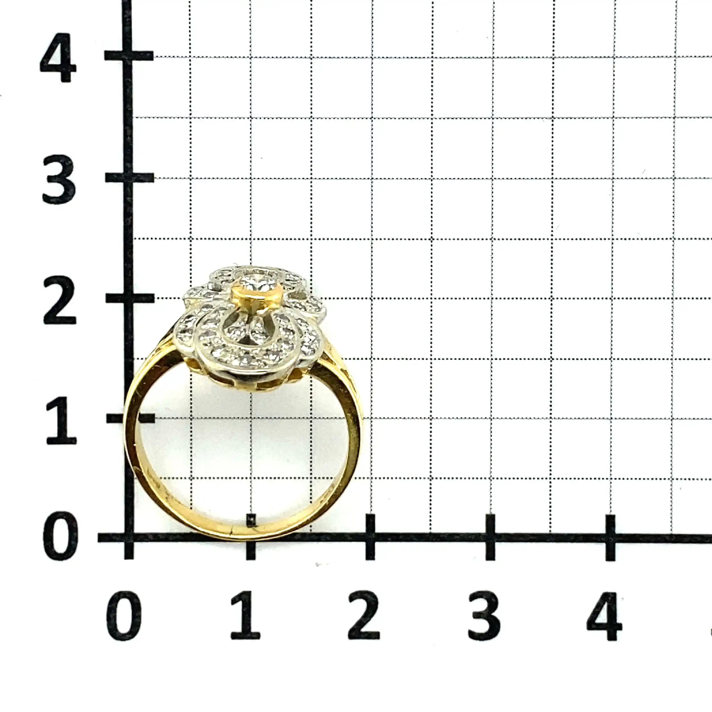 Ring Bicolor mit Brillanten und Diamanten