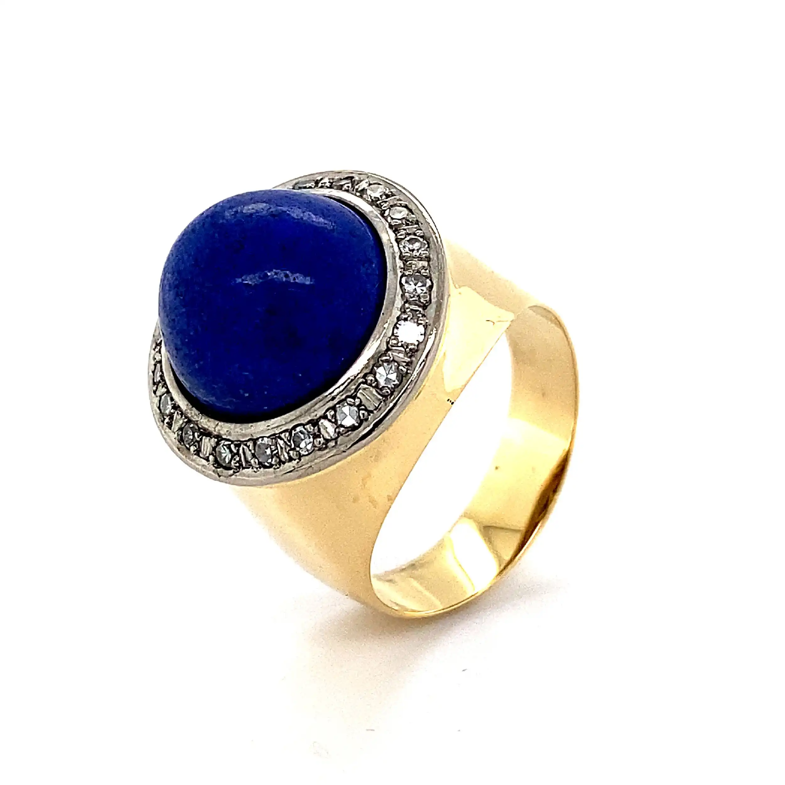 Ring Bicolor mit Lapislazuli und Diamanten Ring Bicolor mit Lapislazuli und Diamanten