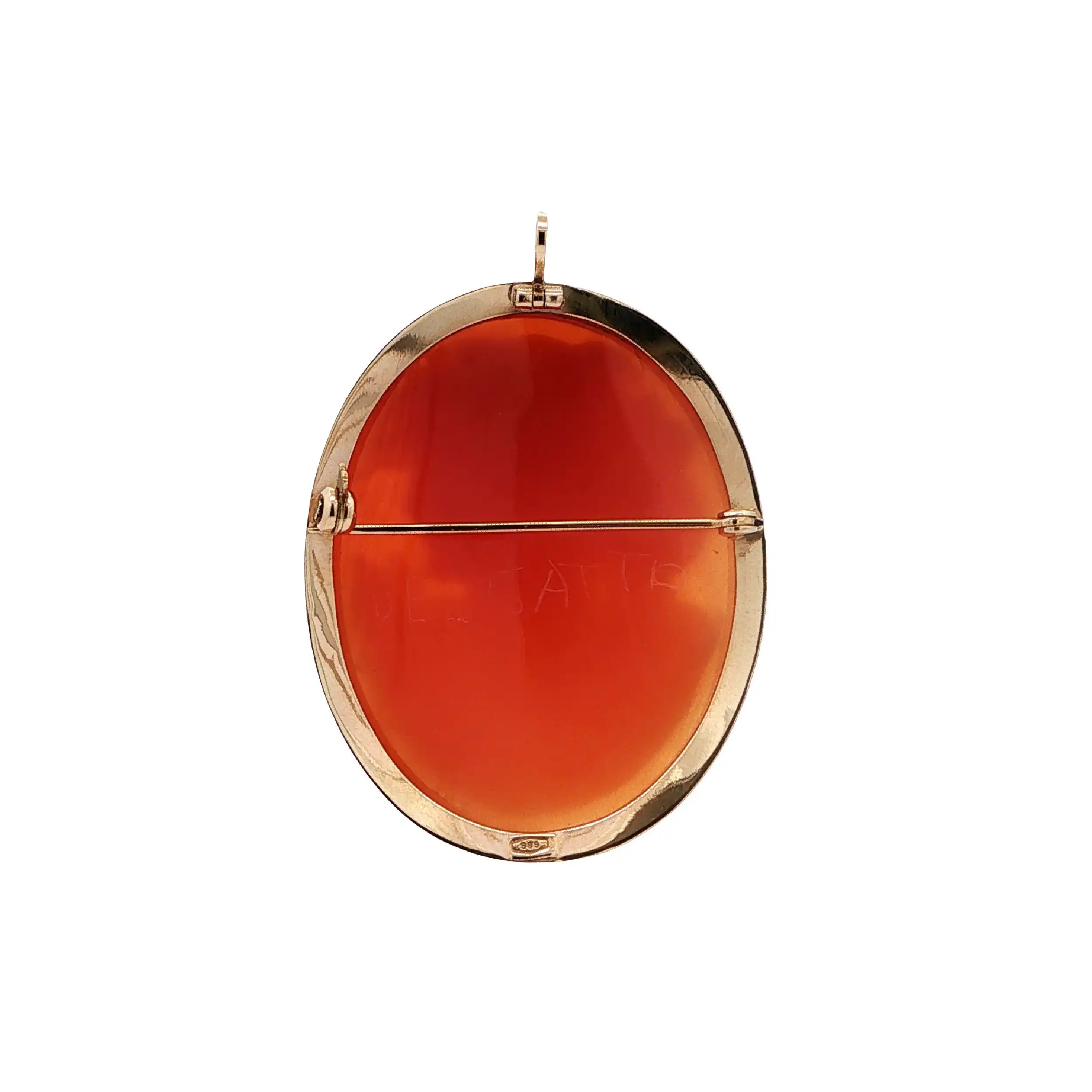 Brosche / Anhänger Gelbgold mit Kamée