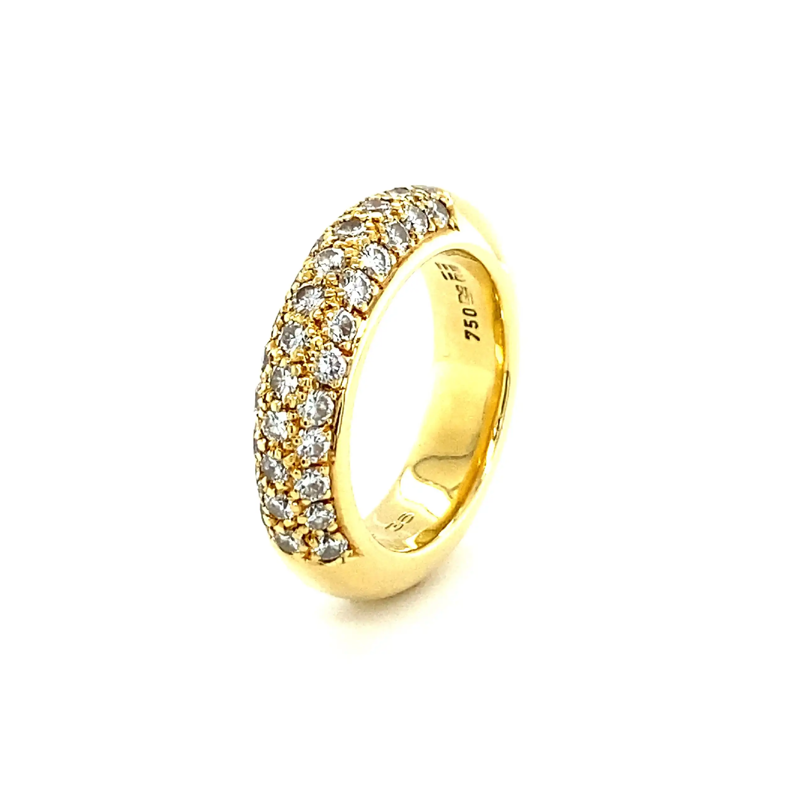 Ring Gelbgold mit Brillanten, graviert mit 1,32ct. TW/IF Ring Gelbgold mit Brillanten, graviert mit 1,32ct. TW/IF