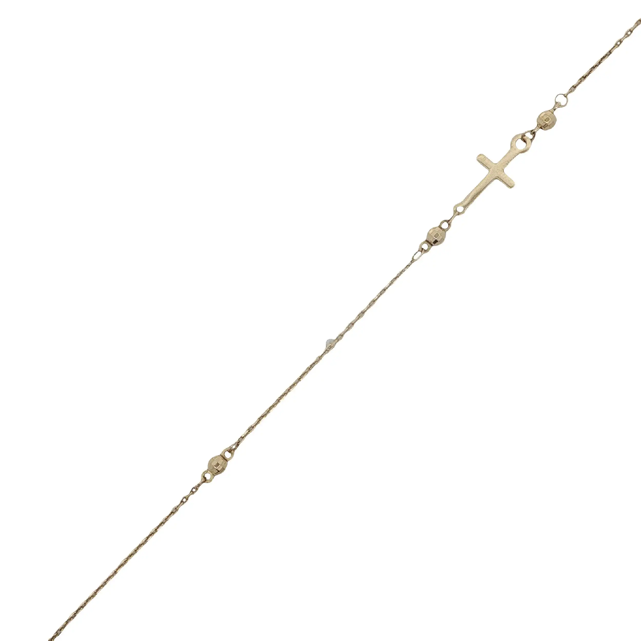 Ankerarmband Gelbgold mit Kreuz