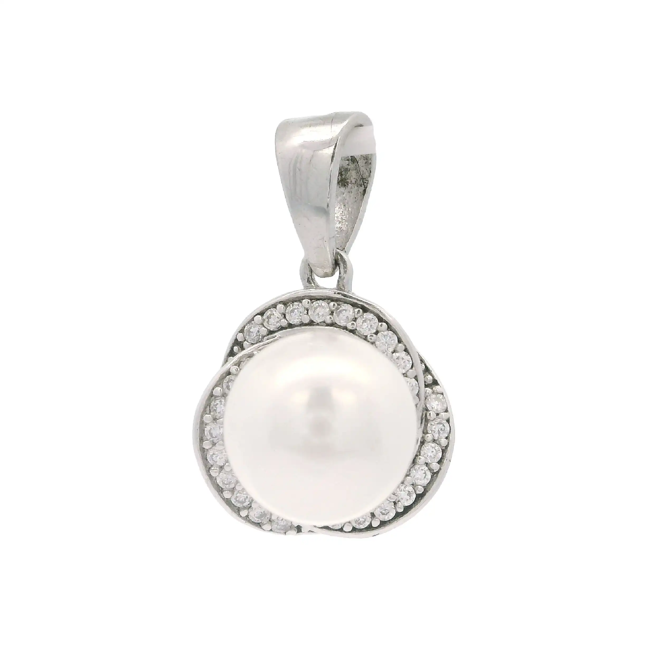 Anhänger Silber mit Perle und Zirkonia Anhänger Silber mit Perle und Zirkonia