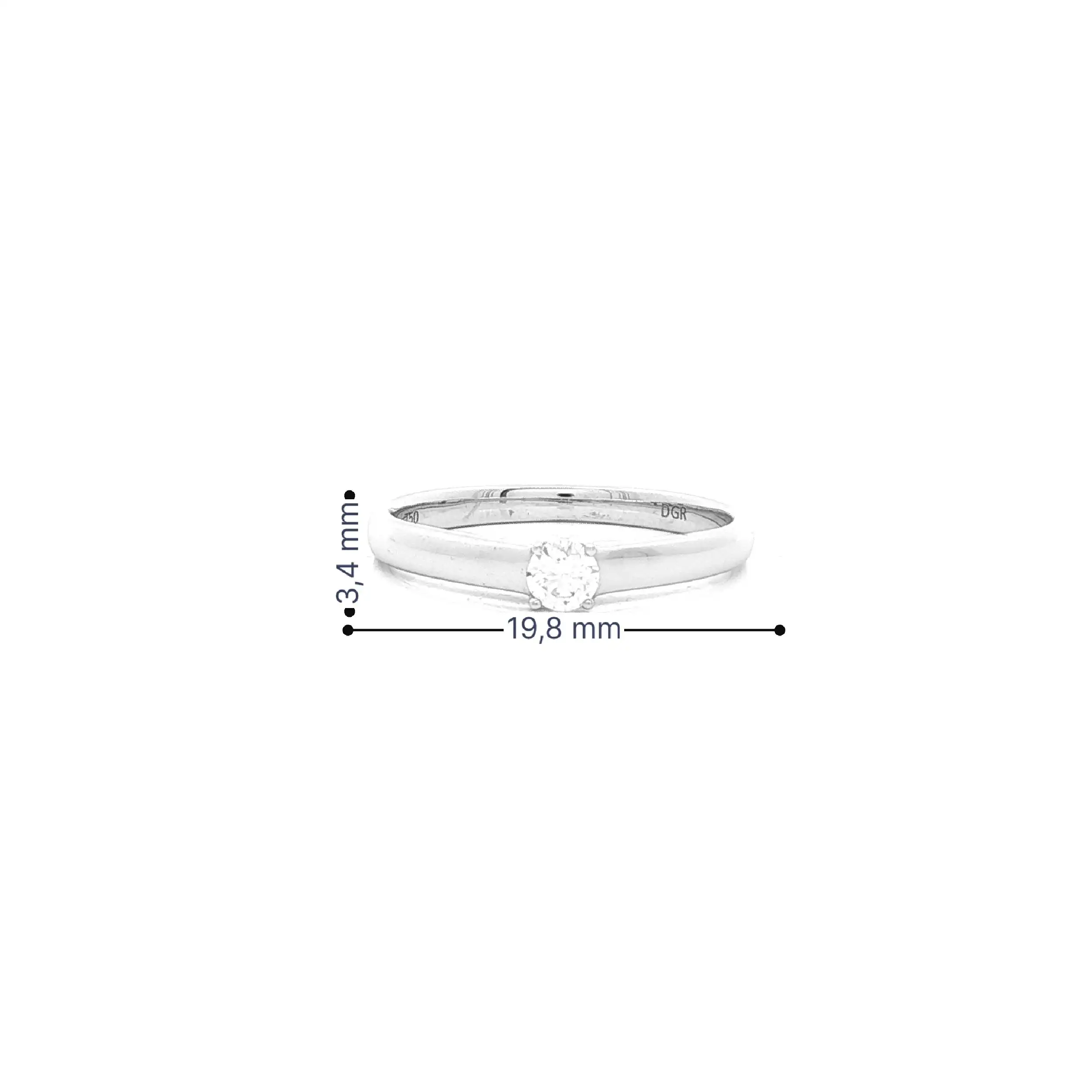 Solitärring Weißgold mit Brillant Solitärring Weißgold mit Brillant