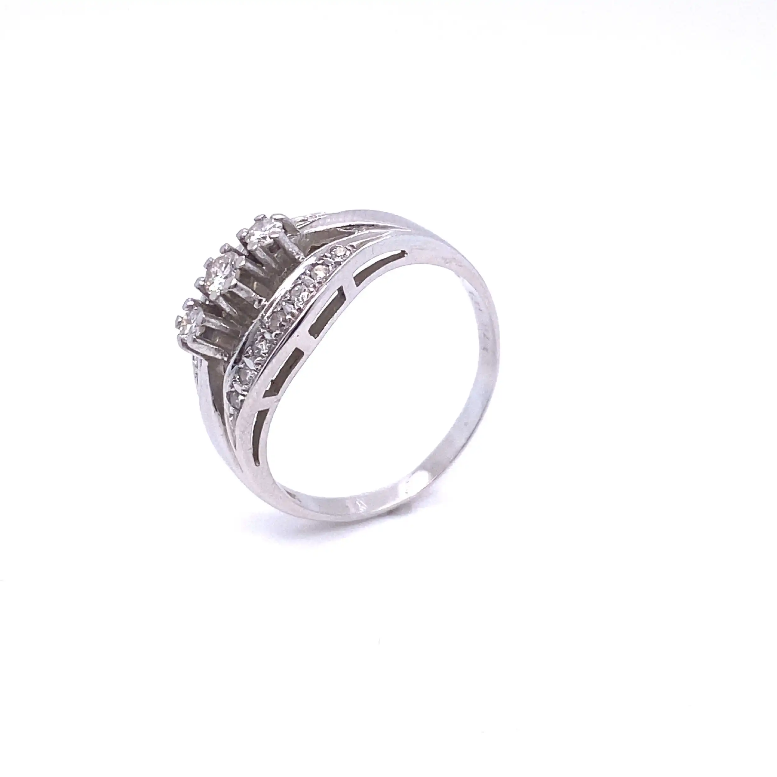 Ring Weißgold mit Brillanten und Diamanten Ring Weißgold mit Brillanten und Diamanten