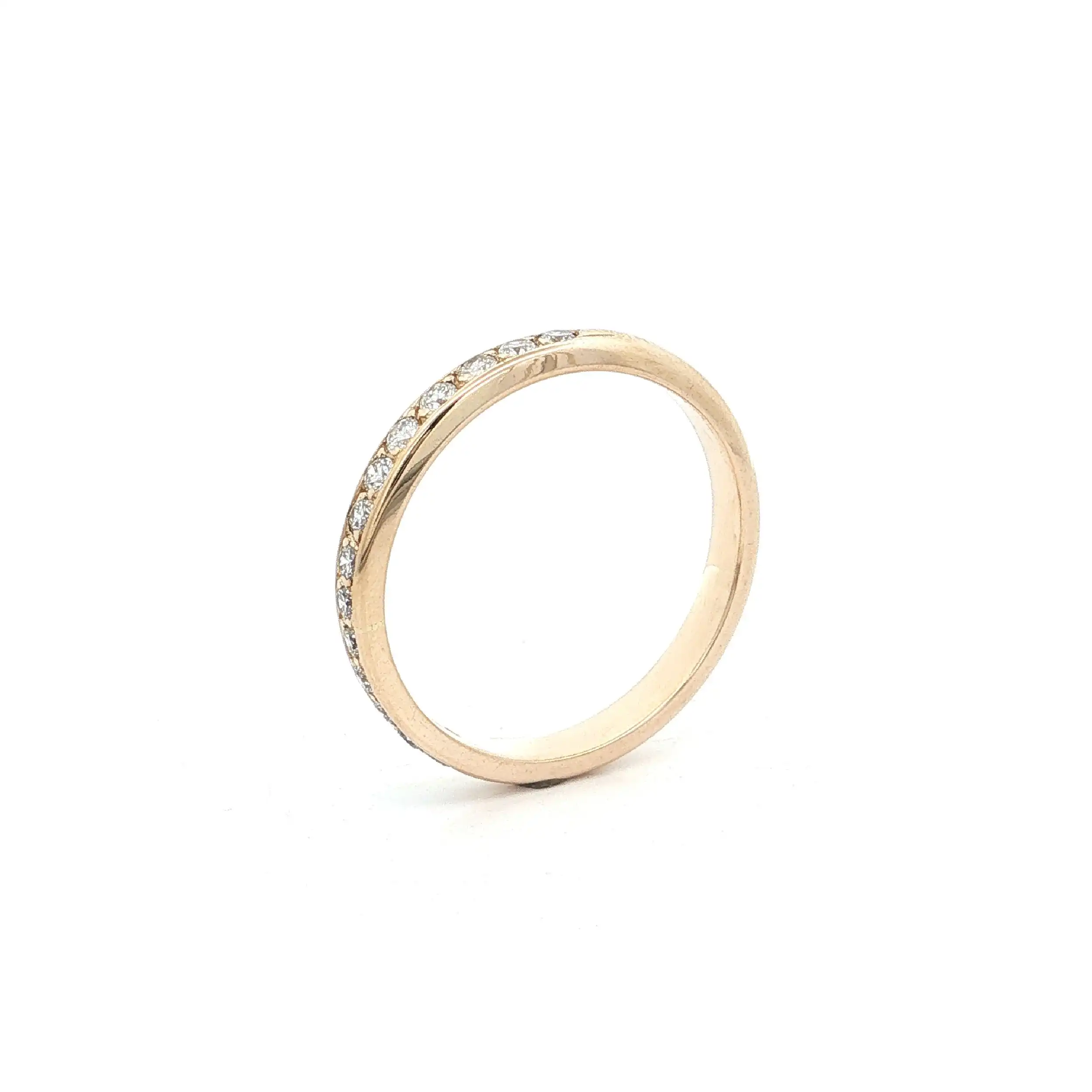 Halbmemoryring Gelbgold mit Brillanten