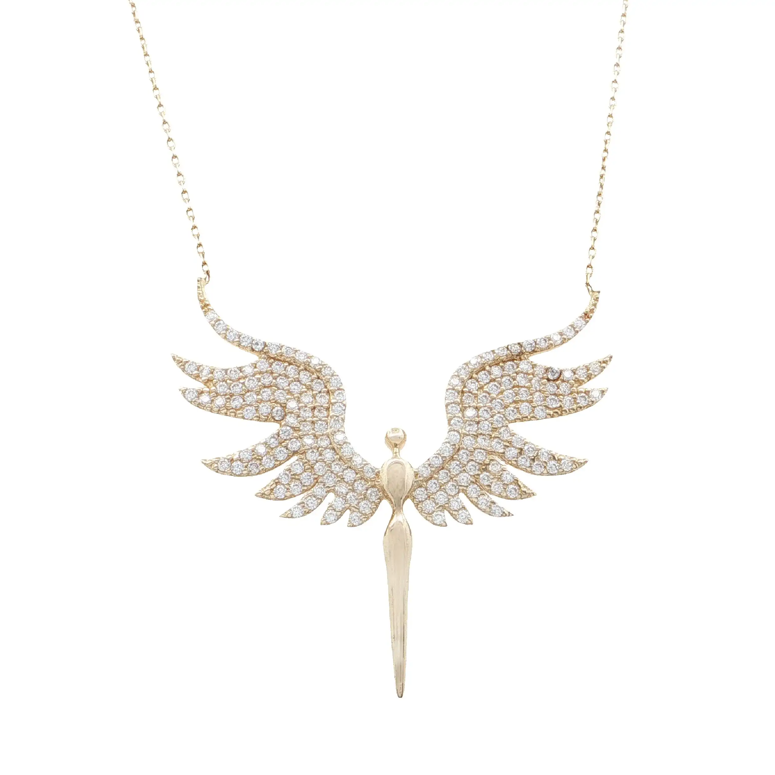 Collier Gelbgold "Engel" mit Zirkonia