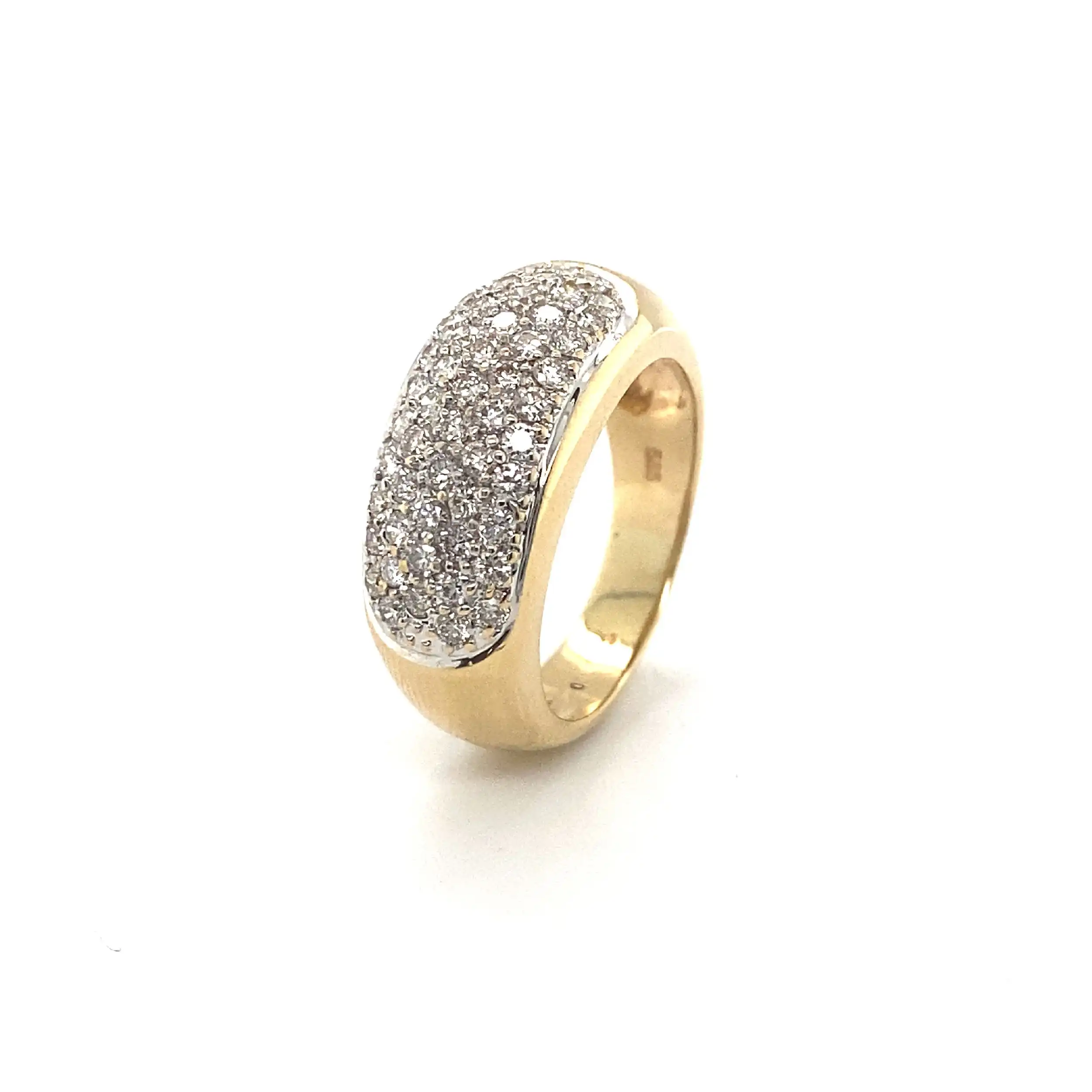 Ring Gelbgold mit Brillanten - graviert mit 1,00ct. Ring Gelbgold mit Brillanten - graviert mit 1,00ct.