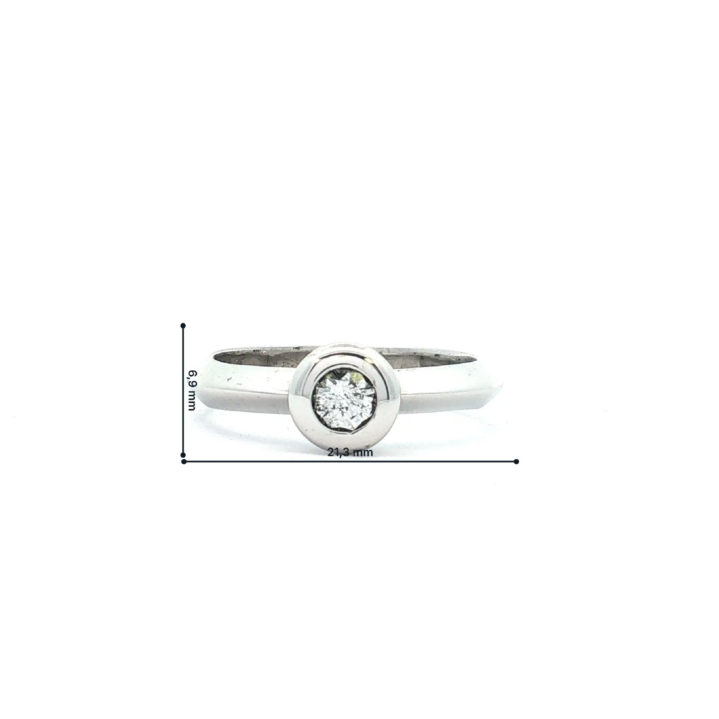 Ring Weißgold mit Solitär Brillant
