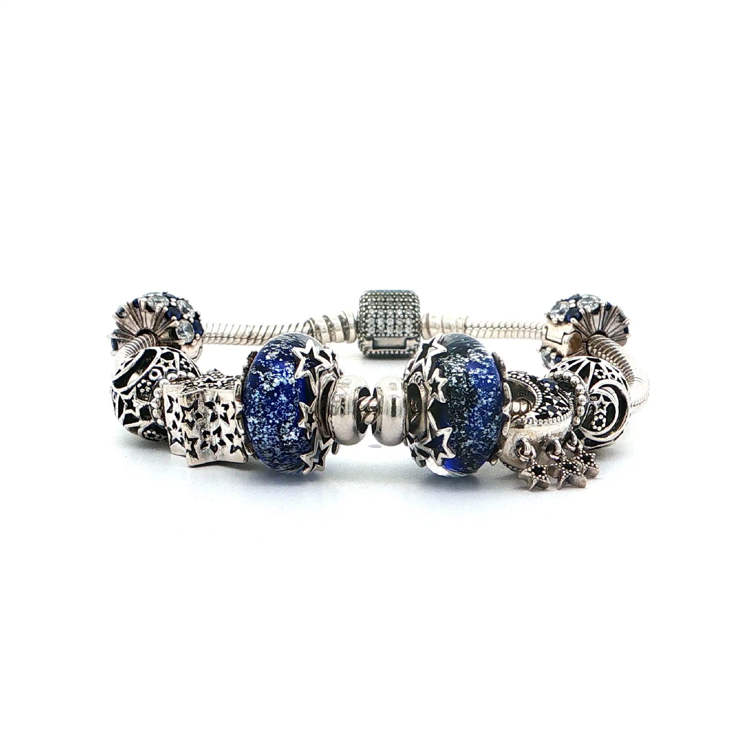 Pandora Armband Silber mit 10 Charms