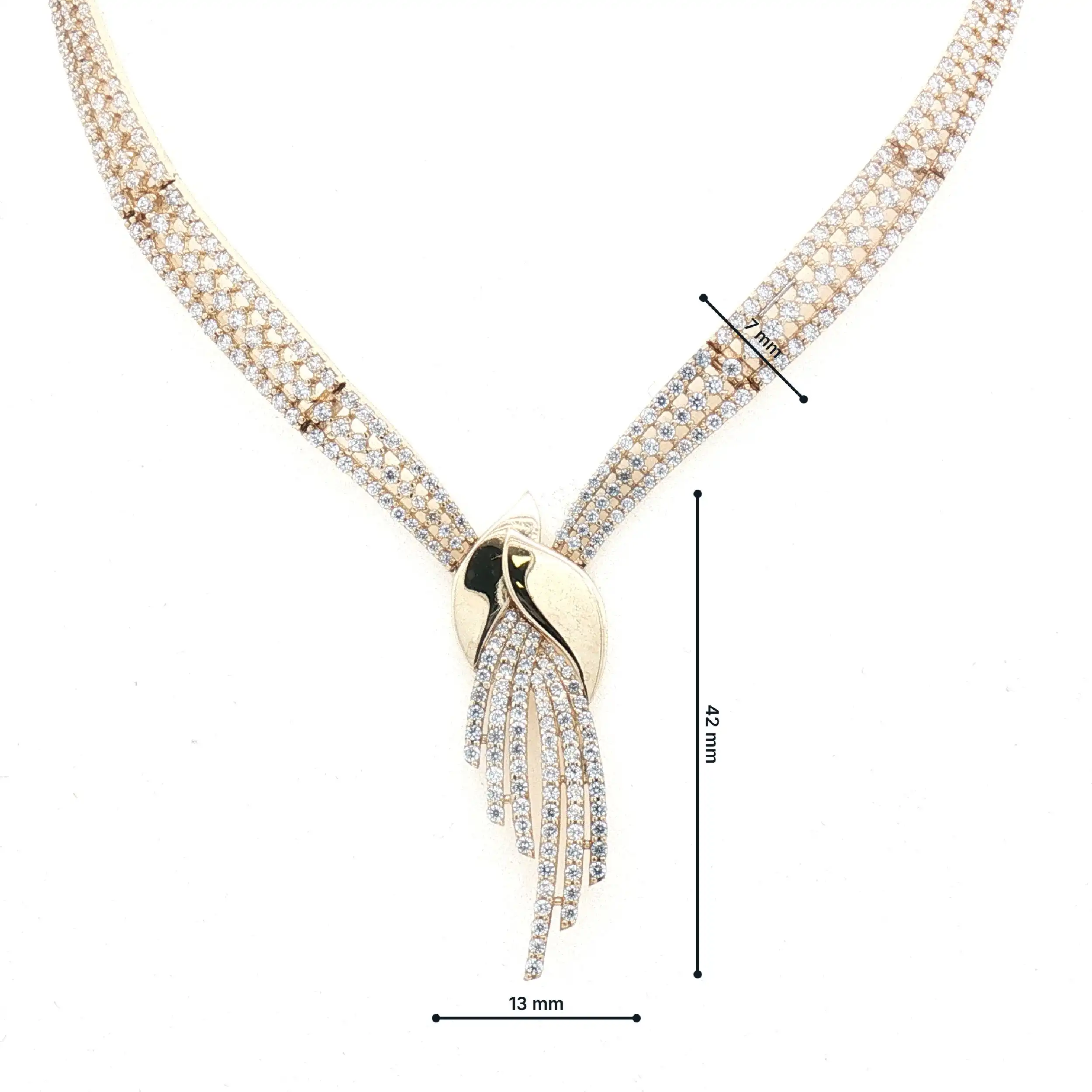 Collier Gelbgold Zirkonia