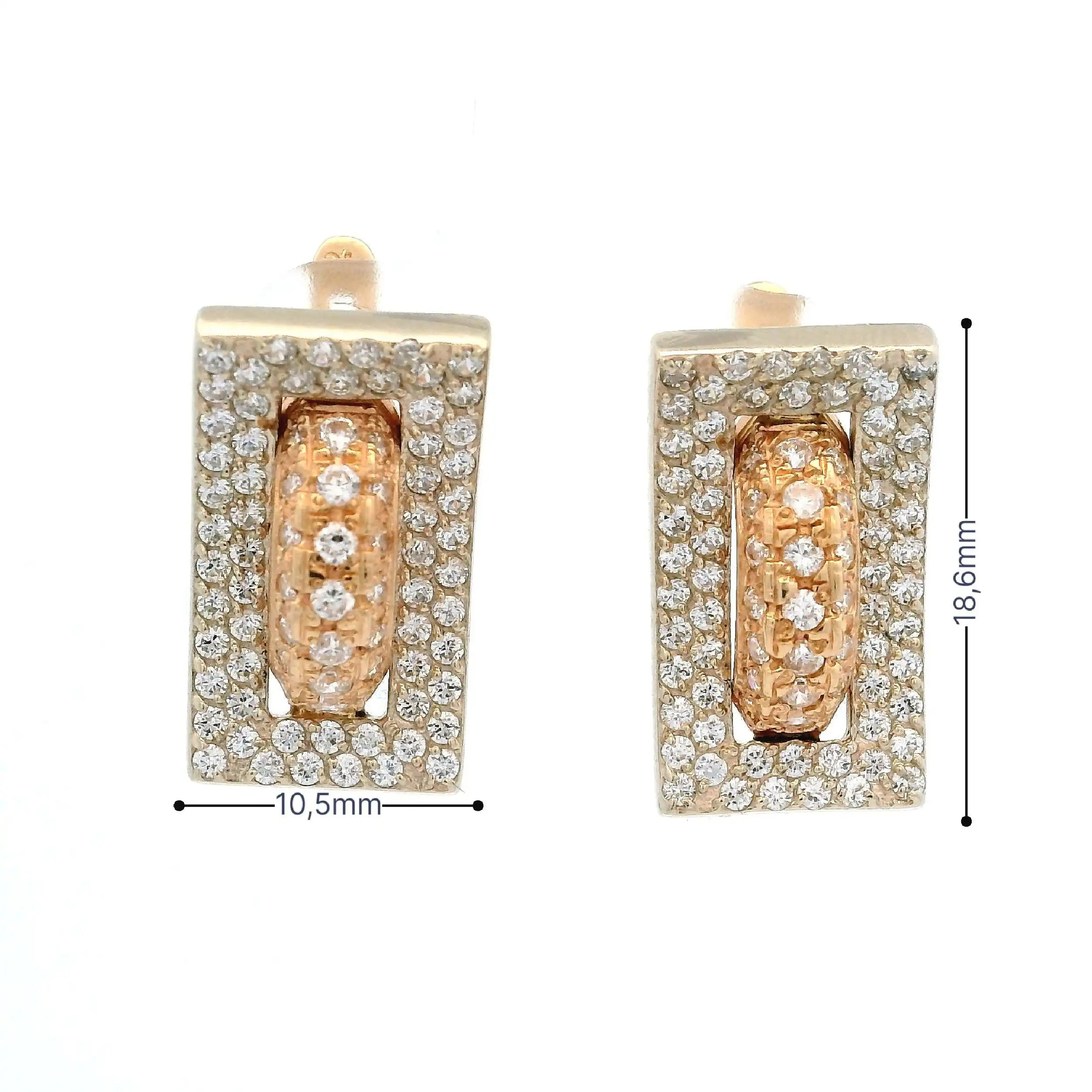 Ohrhänger Rosegold mit Zirkonia Ohrhänger Rosegold mit Zirkonia