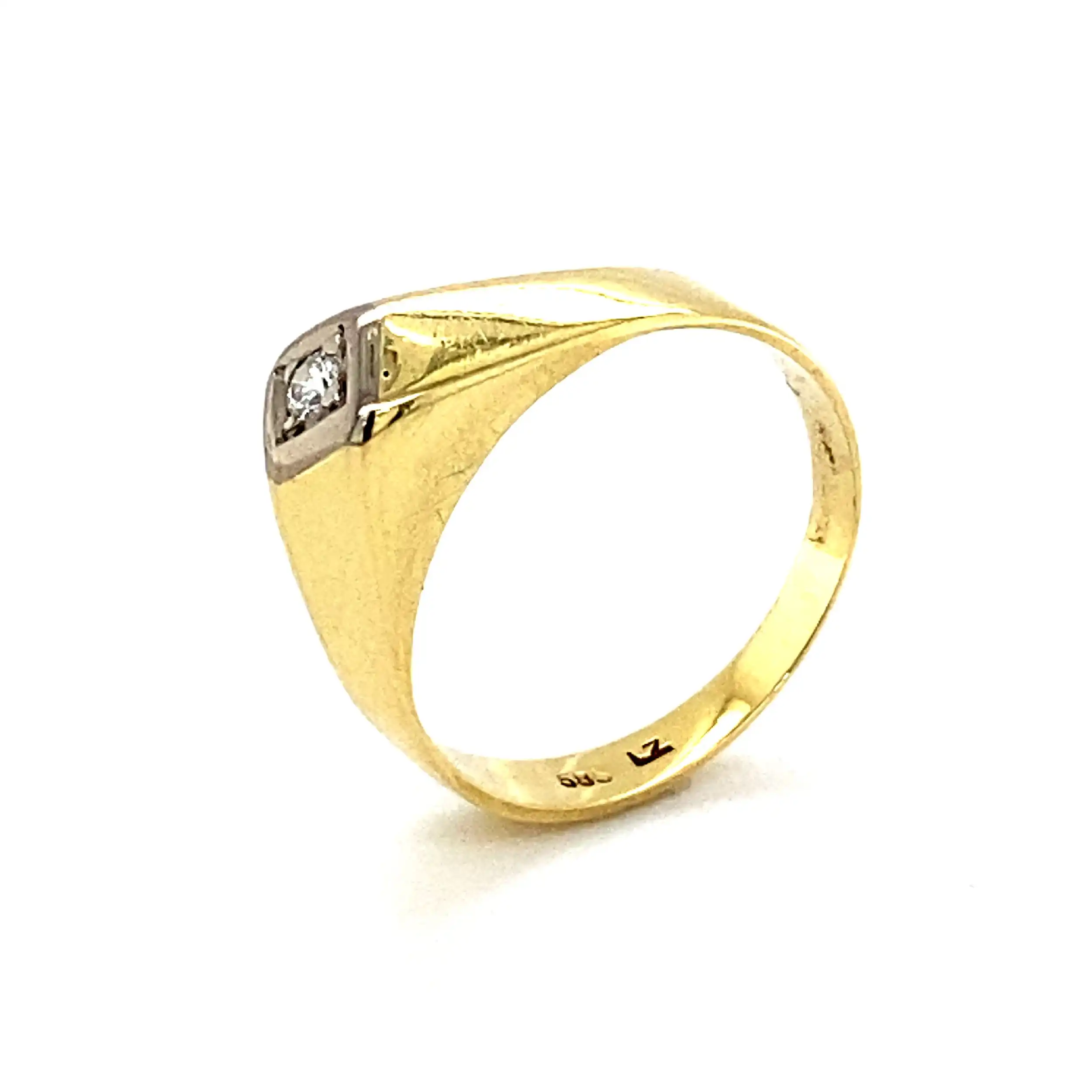 Ring Bicolor mit Brillant Ring Bicolor mit Brillant