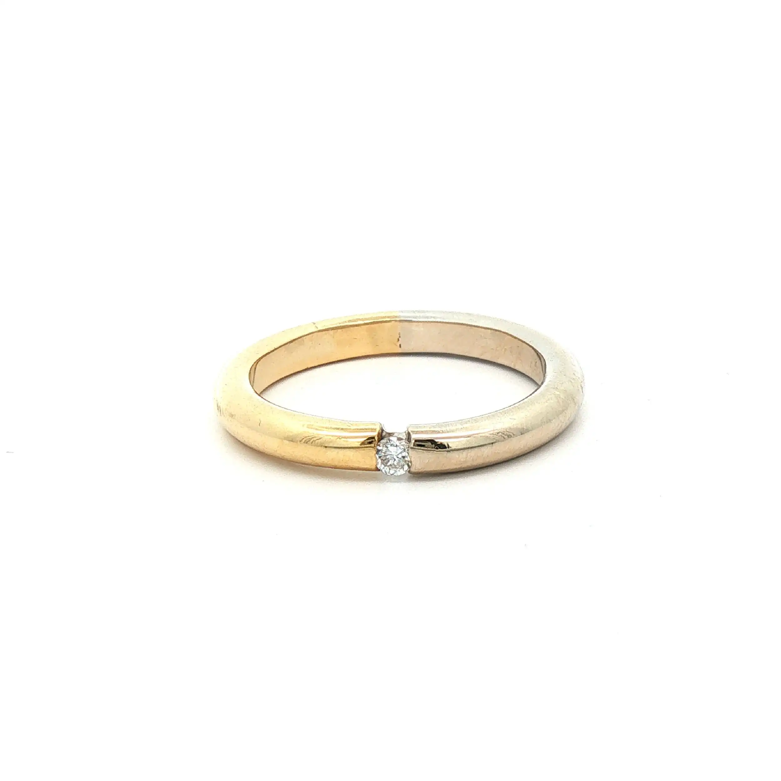 Trauring Bicolor mit Diamant