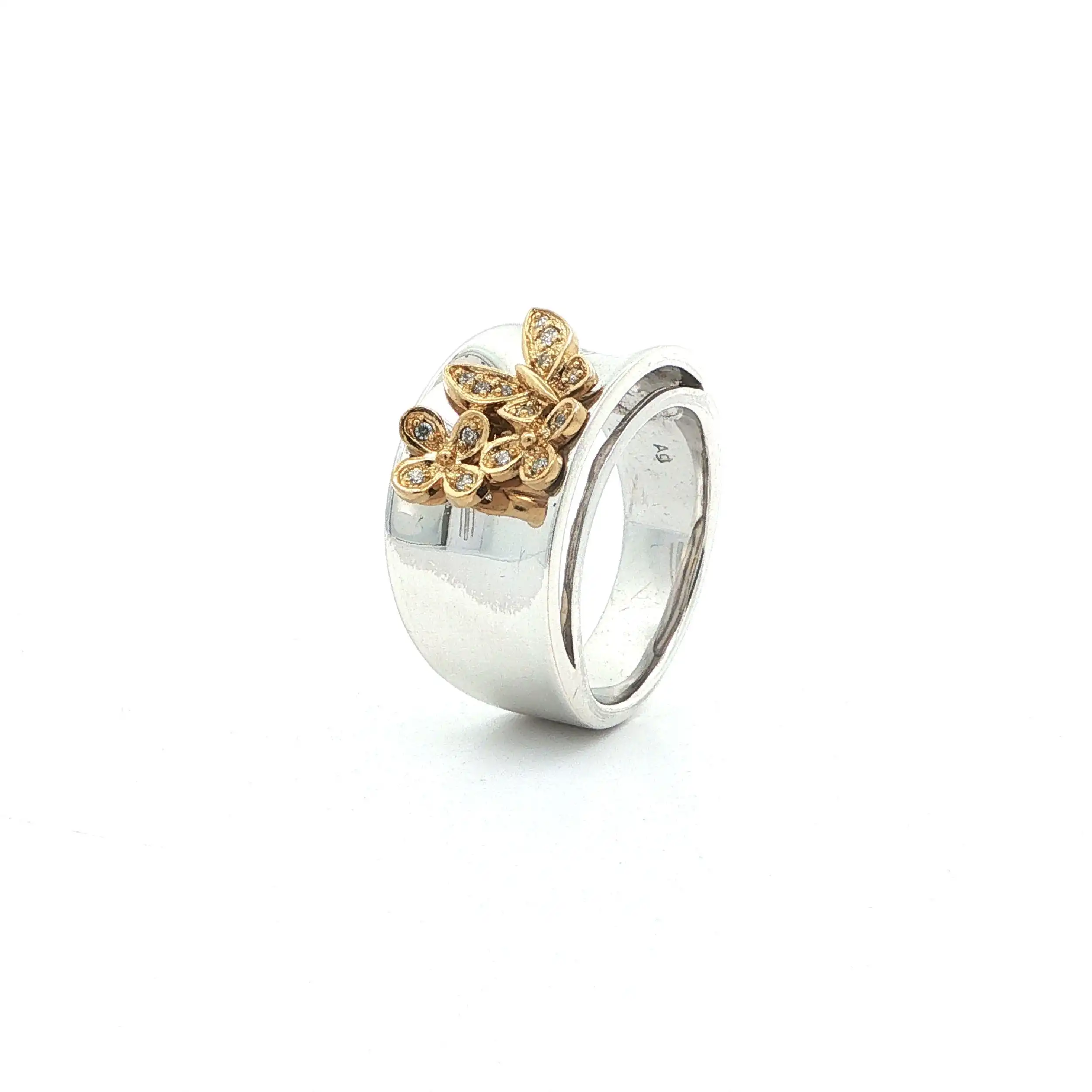 Ring Silber vergoldet mit Zirkonia Ring Silber vergoldet mit Zirkonia