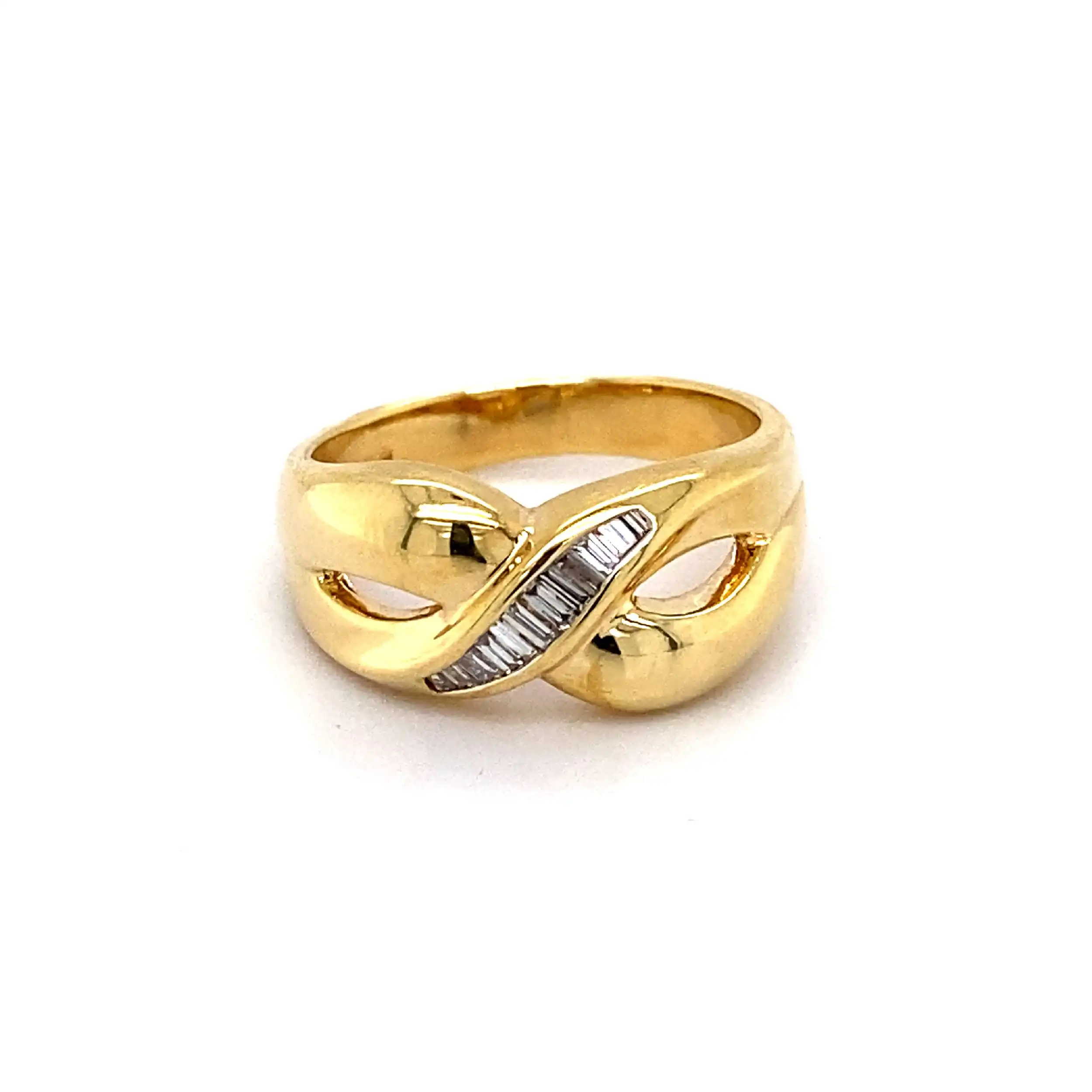 Ring Gelbgold mit Diamanten in Baguetteschliff Ring Gelbgold mit Diamanten in Baguetteschliff