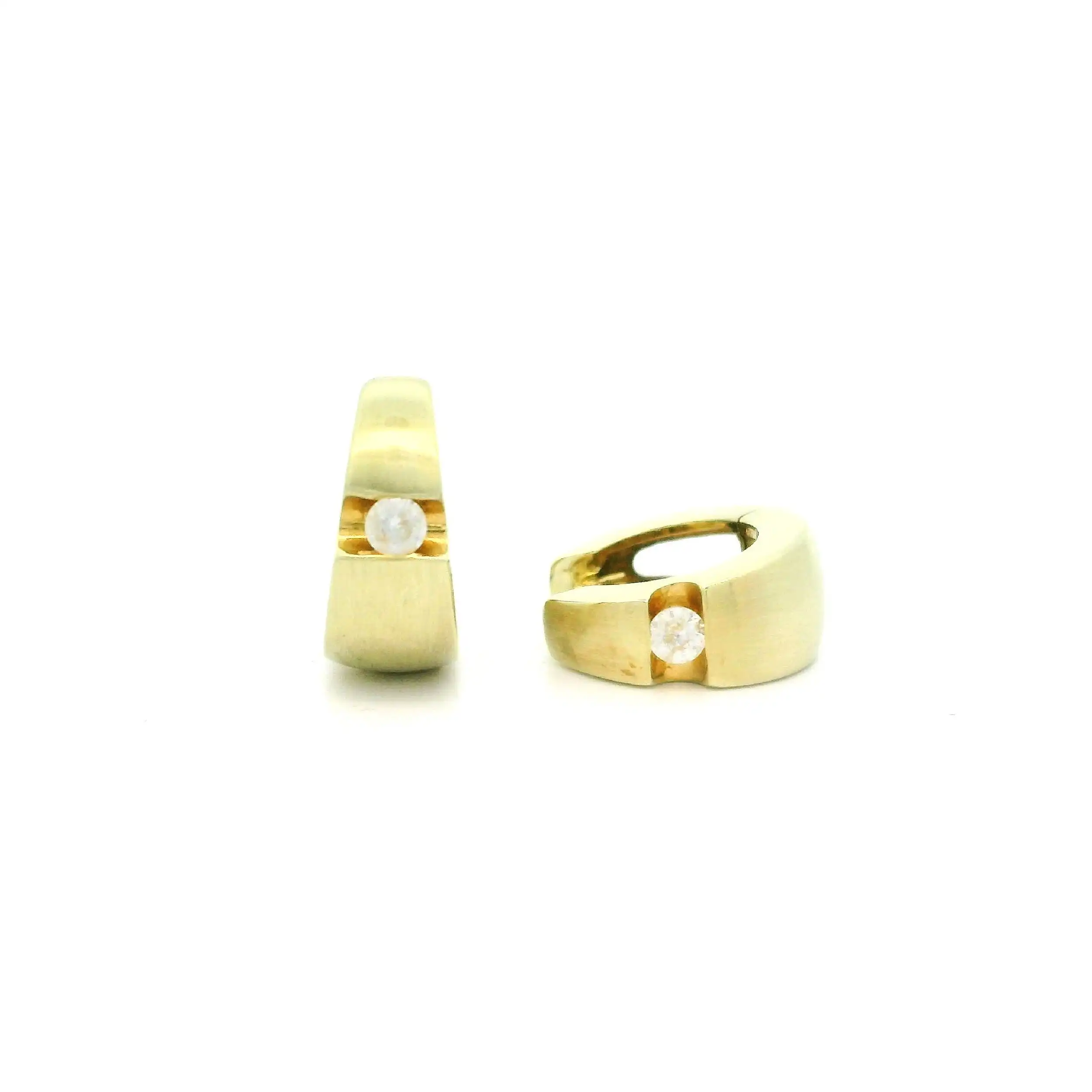 Creolen Gelbgold mit Zirkonia Creolen Gelbgold mit Zirkonia