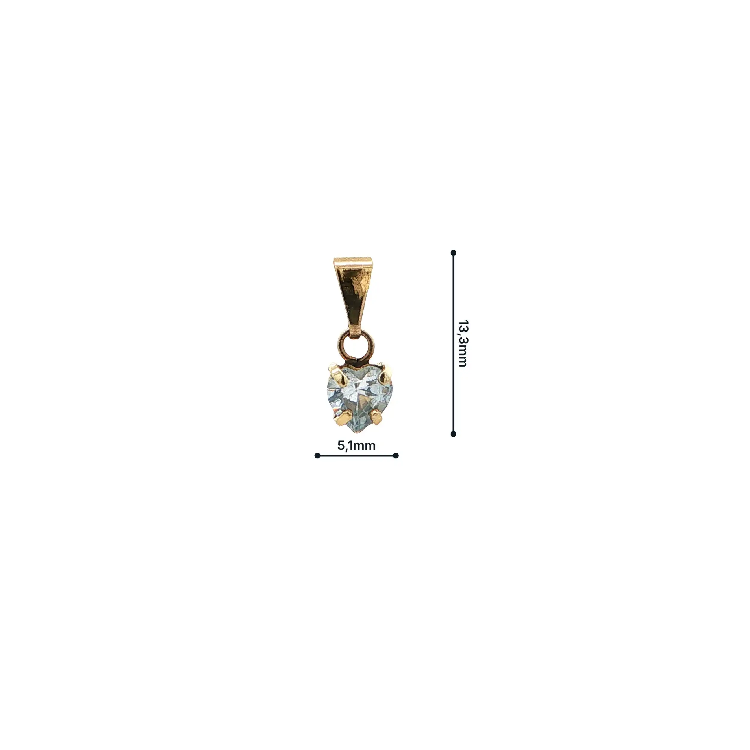 Anhänger Gelbgold Herz mit Zirkonia Anhänger Gelbgold Herz mit Zirkonia