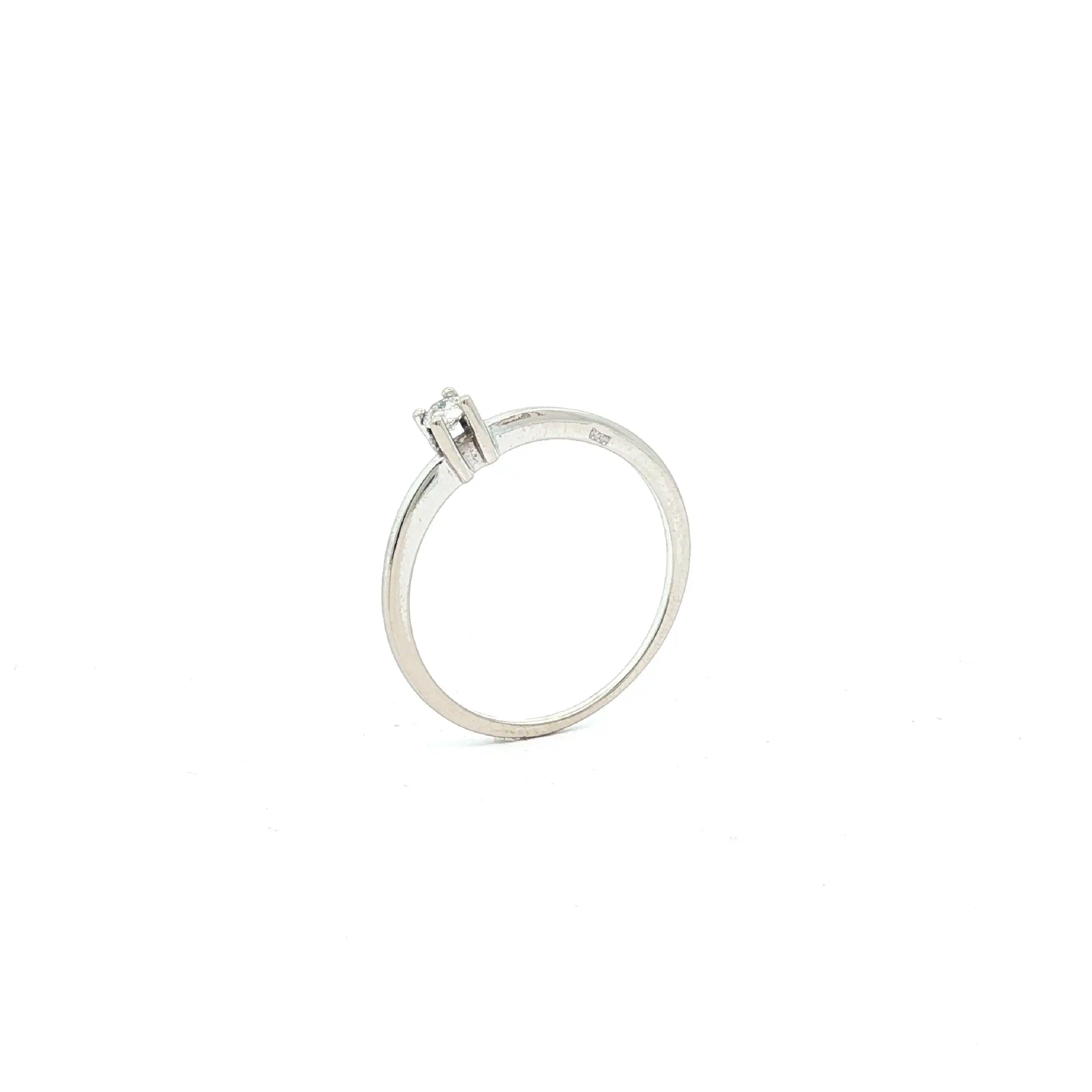 Ring Weißgold mit Brillant Ring Weißgold mit Brillant