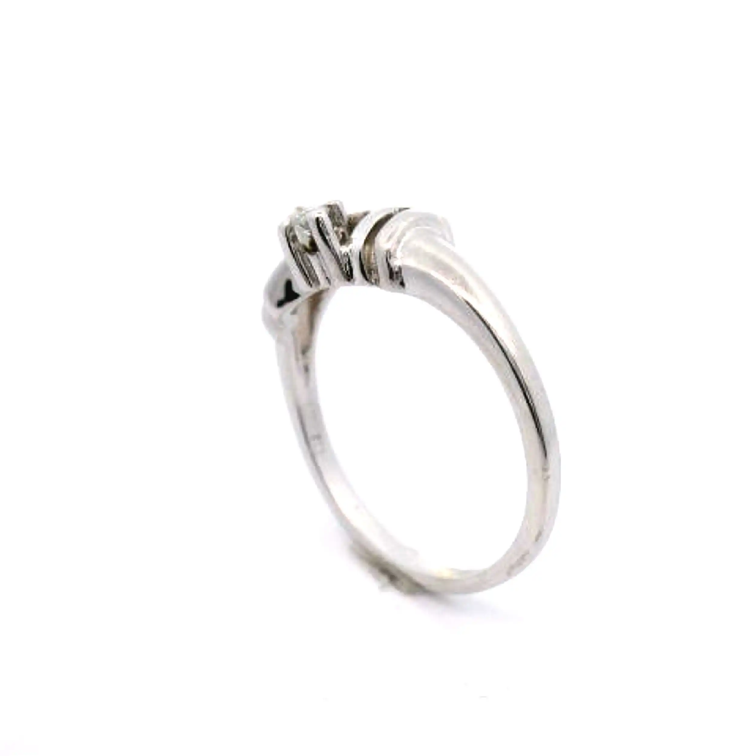 Ring Weißgold mit Brillant Ring Weißgold mit Brillant