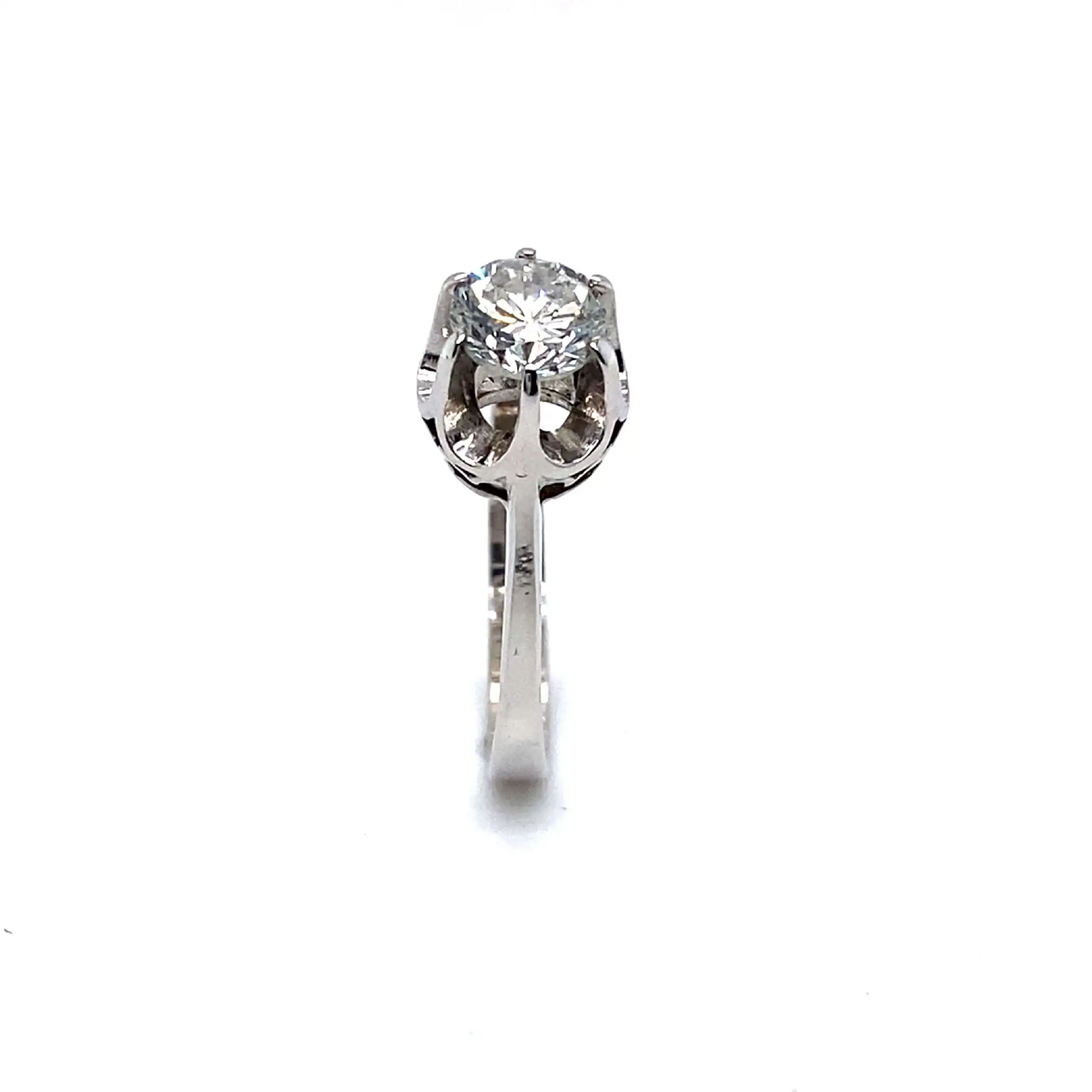 Ring Weißgold mit Solitär Brillant, graviert mit 1,00ct Ring Weißgold mit Solitär Brillant, graviert mit 1,00ct