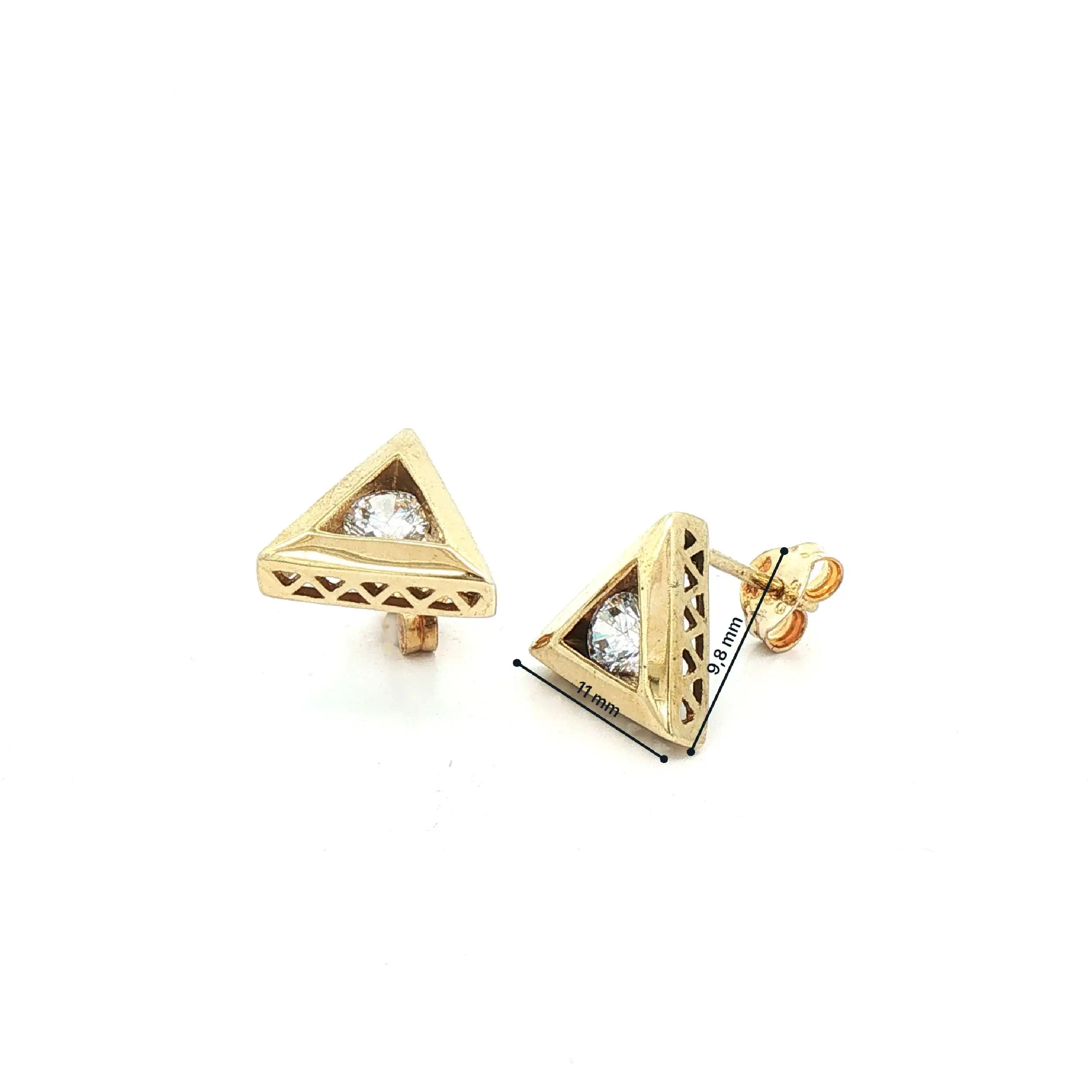Ohrstecker Gelbgold mit Zirkonia