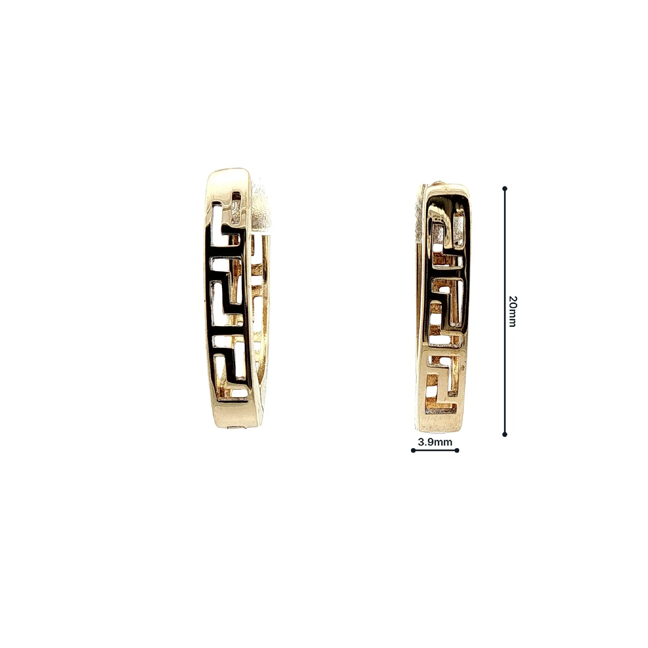 Ohrstecker Gelbgold mit Muster Ohrstecker Gelbgold mit Muster