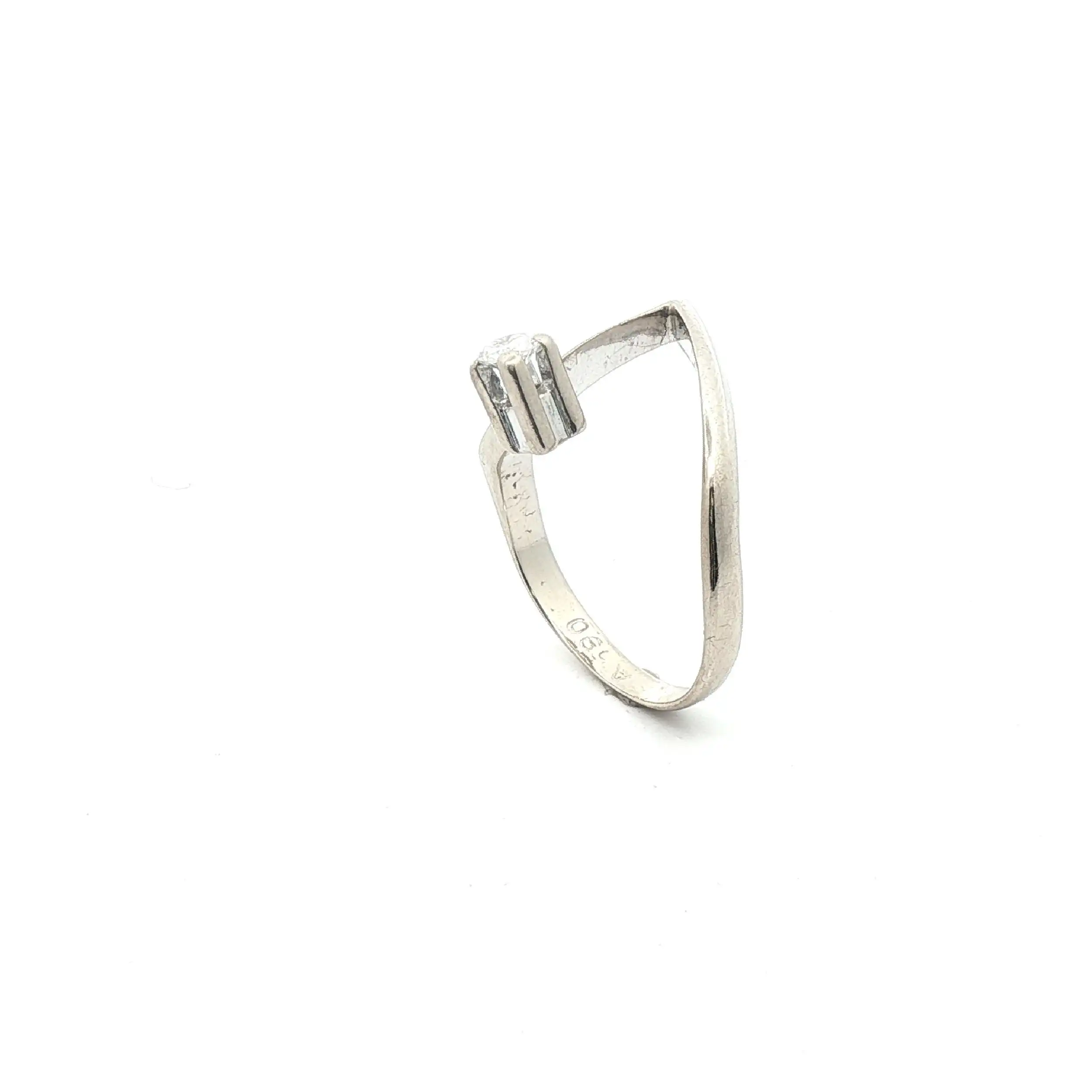 Ring Weißgold mit Brillant Ring Weißgold mit Brillant