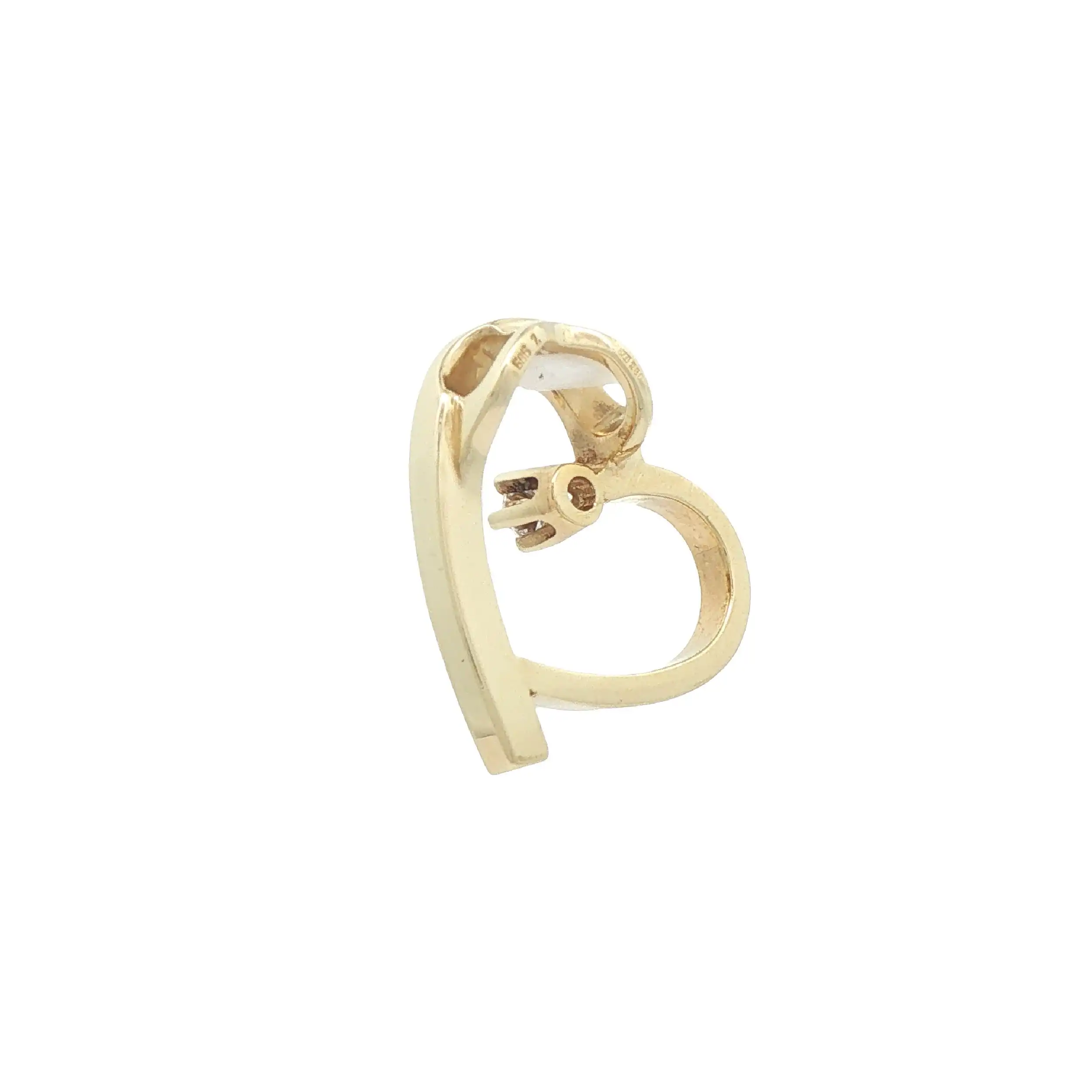 Anhänger Gelbgold Herz mit Zirkonia