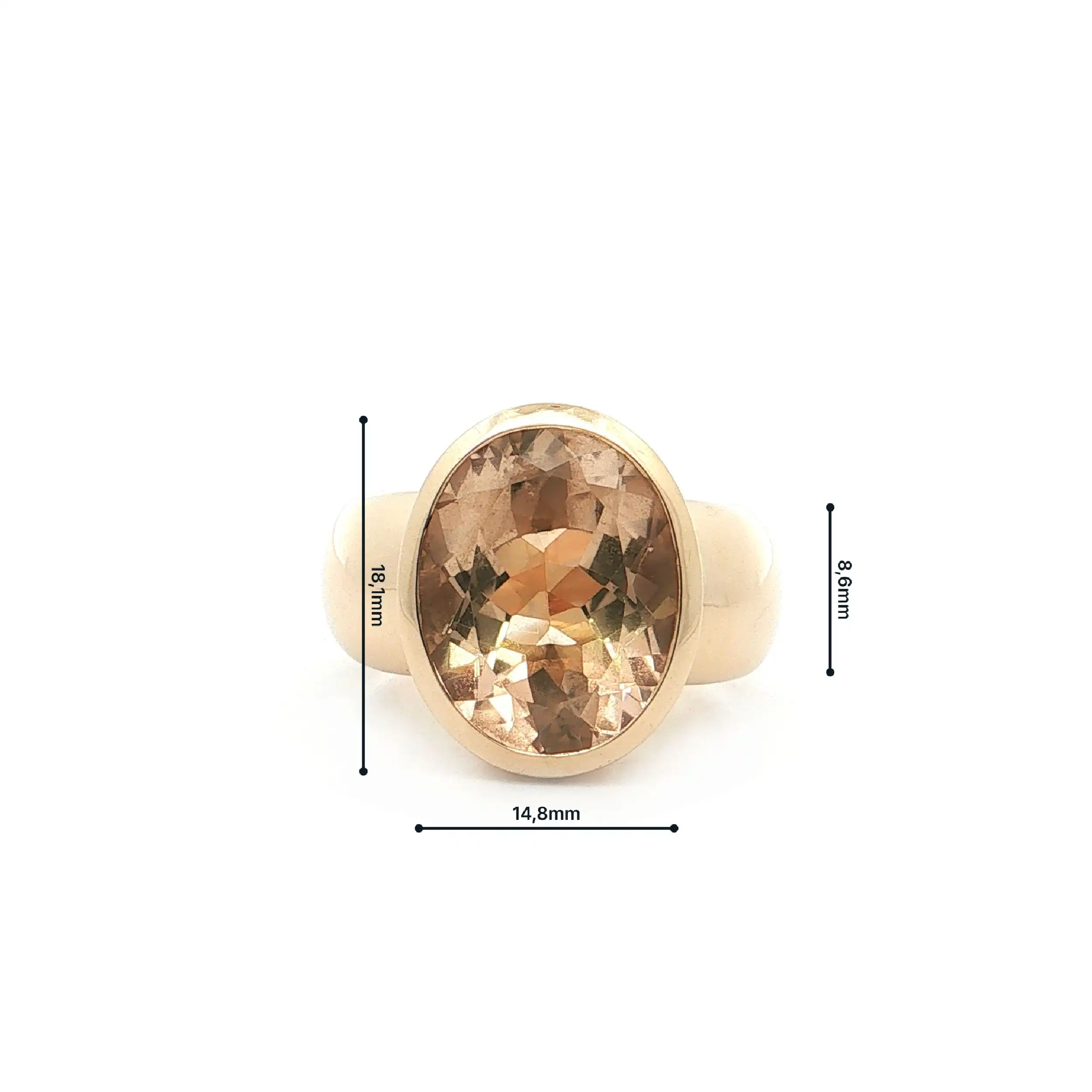 Ring Gelbgold mit Morganit