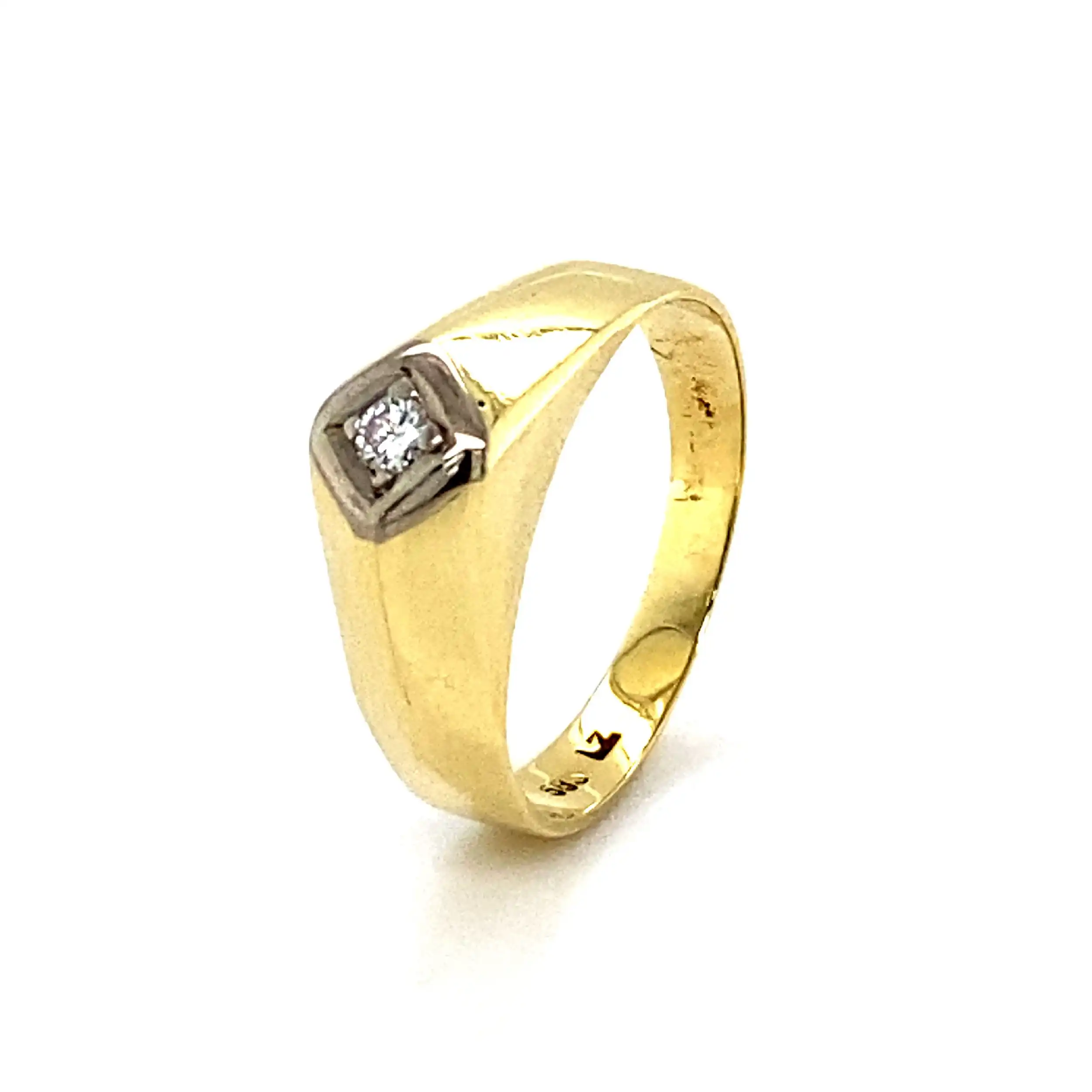 Ring Bicolor mit Brillant Ring Bicolor mit Brillant